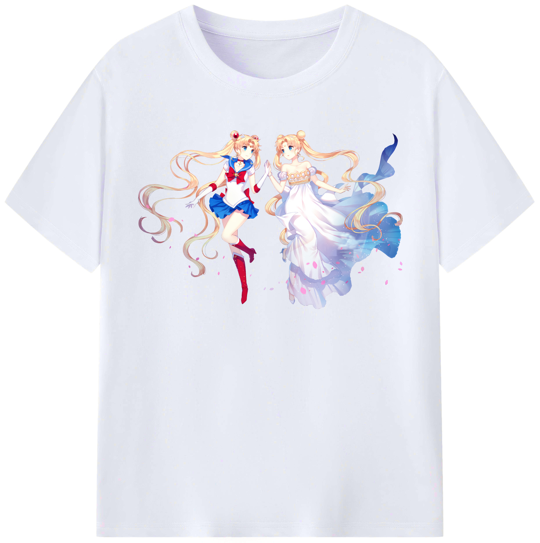 （画像用） 美少女戦士セーラームーン 月野 うさぎ つきの うさぎ Sailor Moon Tsukino Usagi レディースカジュアルプリントTシャツ（綿100％）