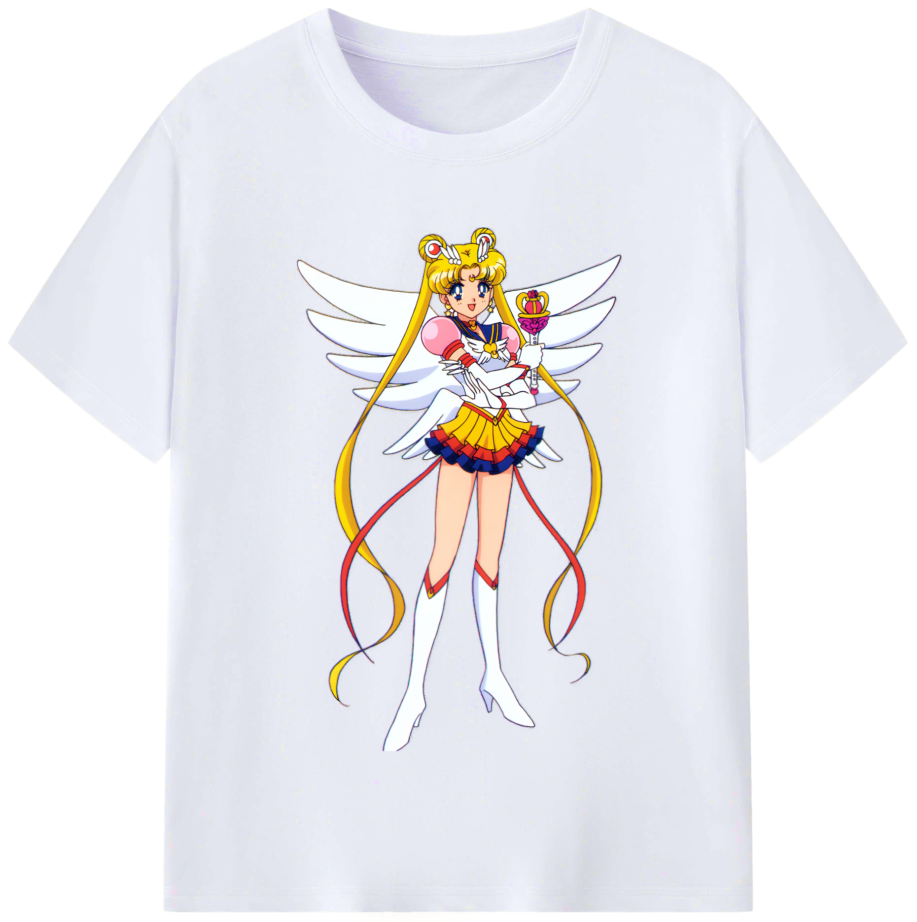 （画像用） 美少女戦士セーラームーン 月野 うさぎ つきの うさぎ Sailor Moon Tsukino Usagi レディースカジュアルプリントTシャツ（綿100％）