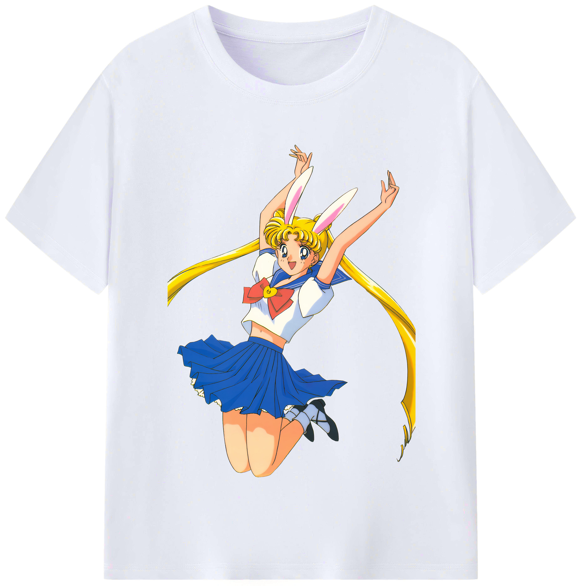 （画像用） 美少女戦士セーラームーン 愛野 美奈子 あいの みなこ Sailor Moon Aino Minako レディースカジュアルプリントTシャツ（綿100％）