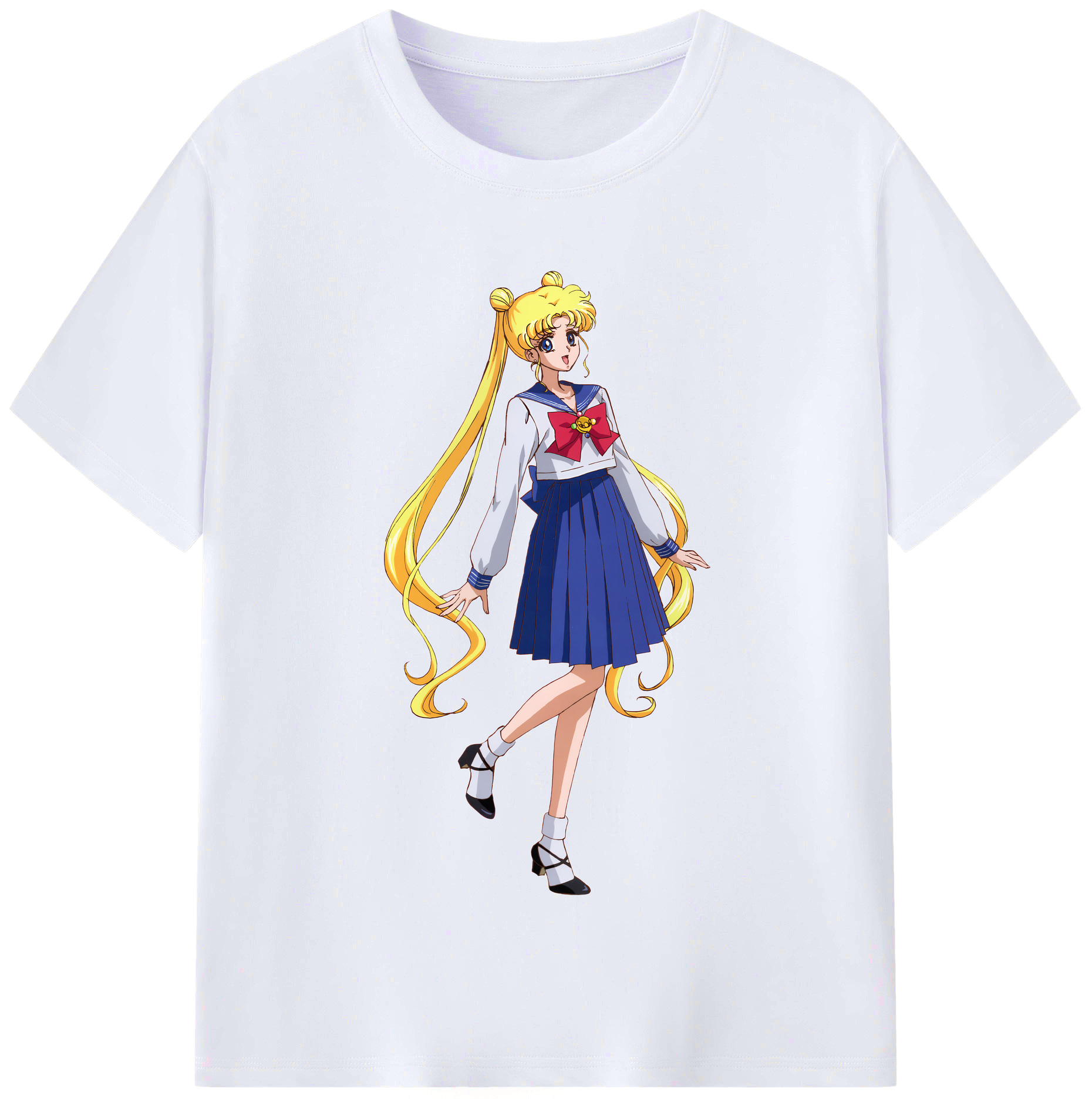 （画像用） 美少女戦士セーラームーン 愛野 美奈子 あいの みなこ Sailor Moon Aino Minako レディースカジュアルプリントTシャツ（綿100％）