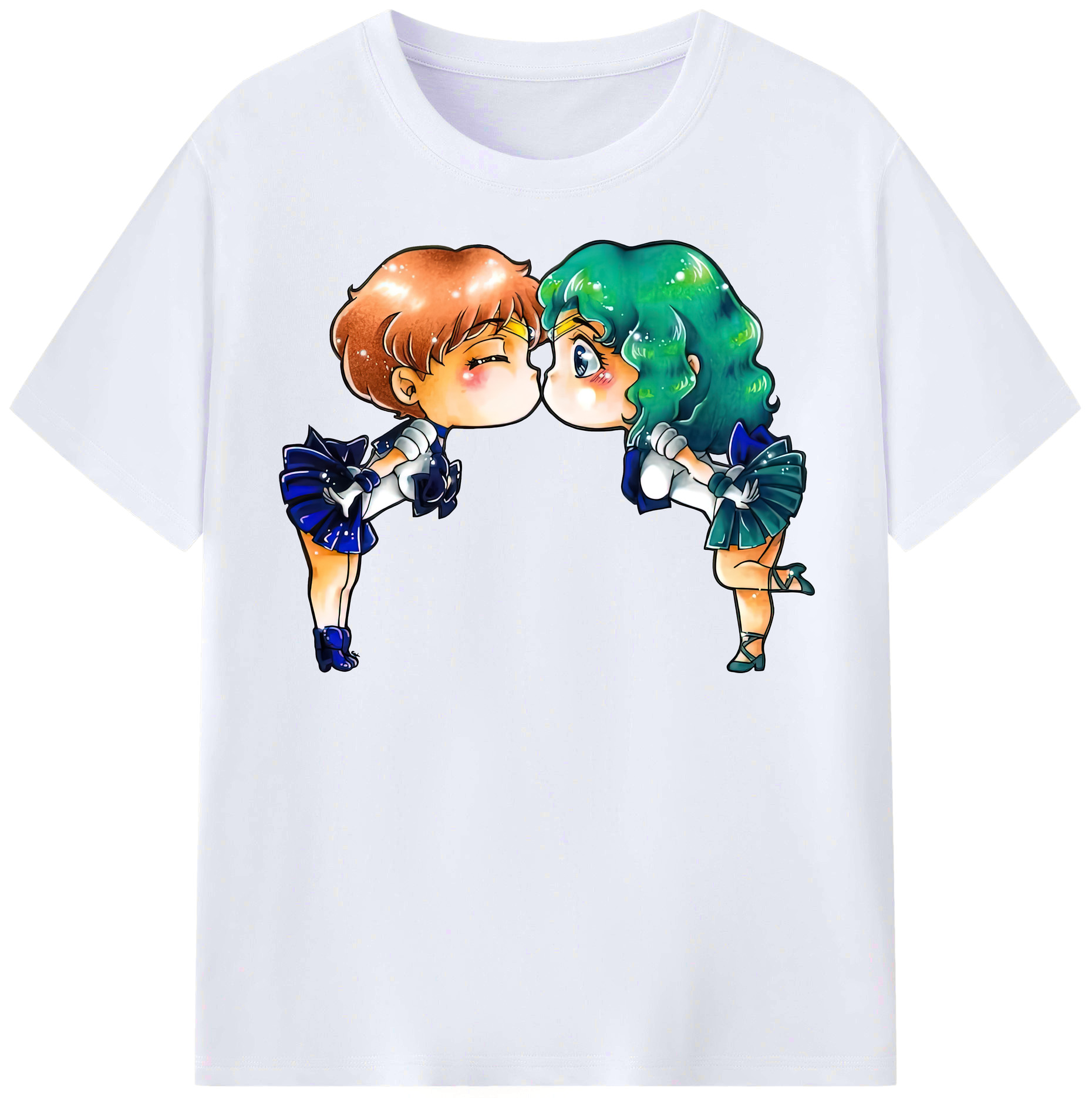 （画像用） 美少女戦士セーラームーン 天王はるか Sailor Moon Tenoh Haruka レディースカジュアルプリントTシャツ（綿100％）