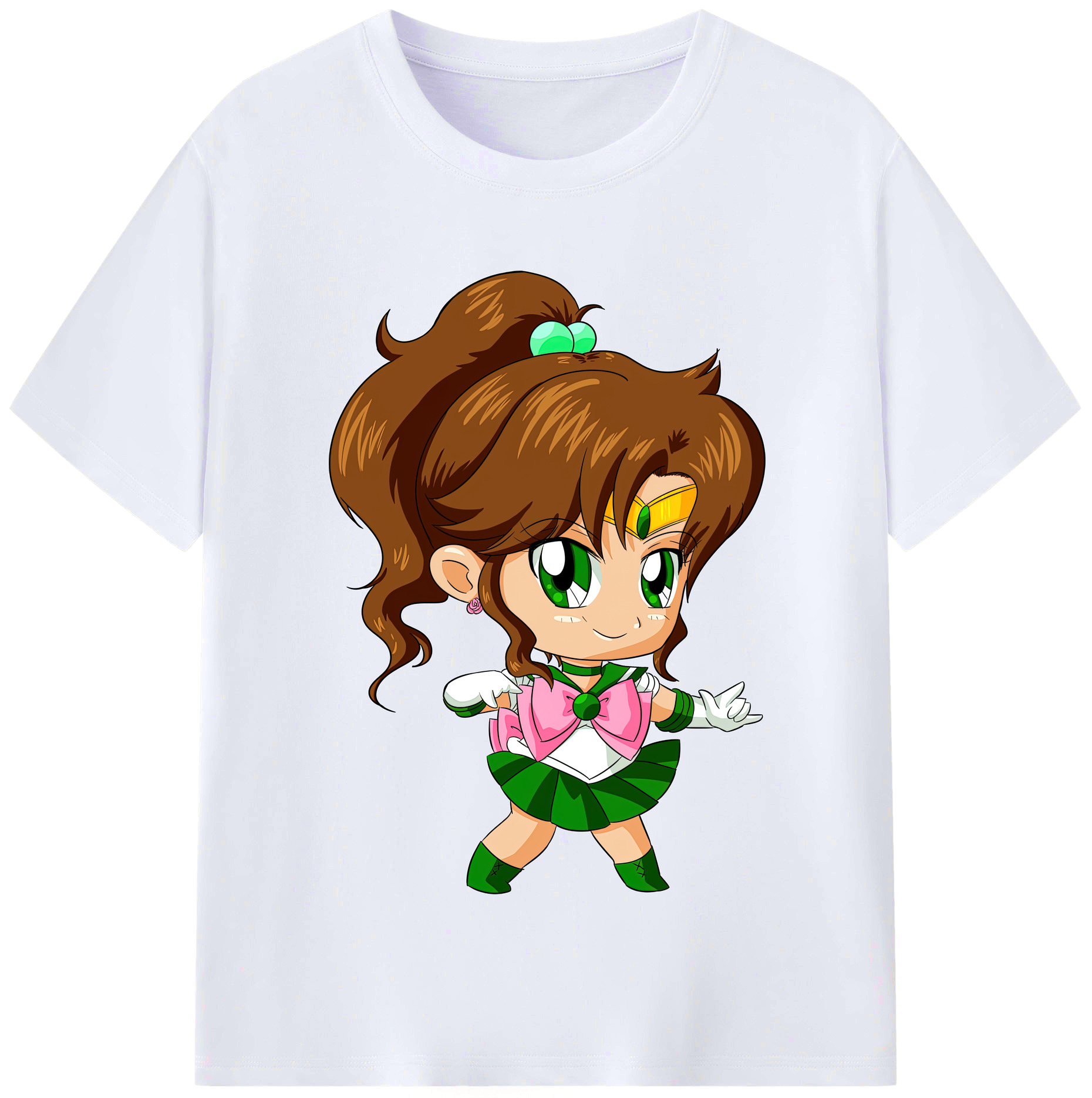 （画像用） 美少女戦士セーラームーン 木野 まこと きの まこと Sailor Moon Kino Makoto （セーラージュピター；Sailor Jupiter） レディースカジュアルプリントTシャツ（綿100％）