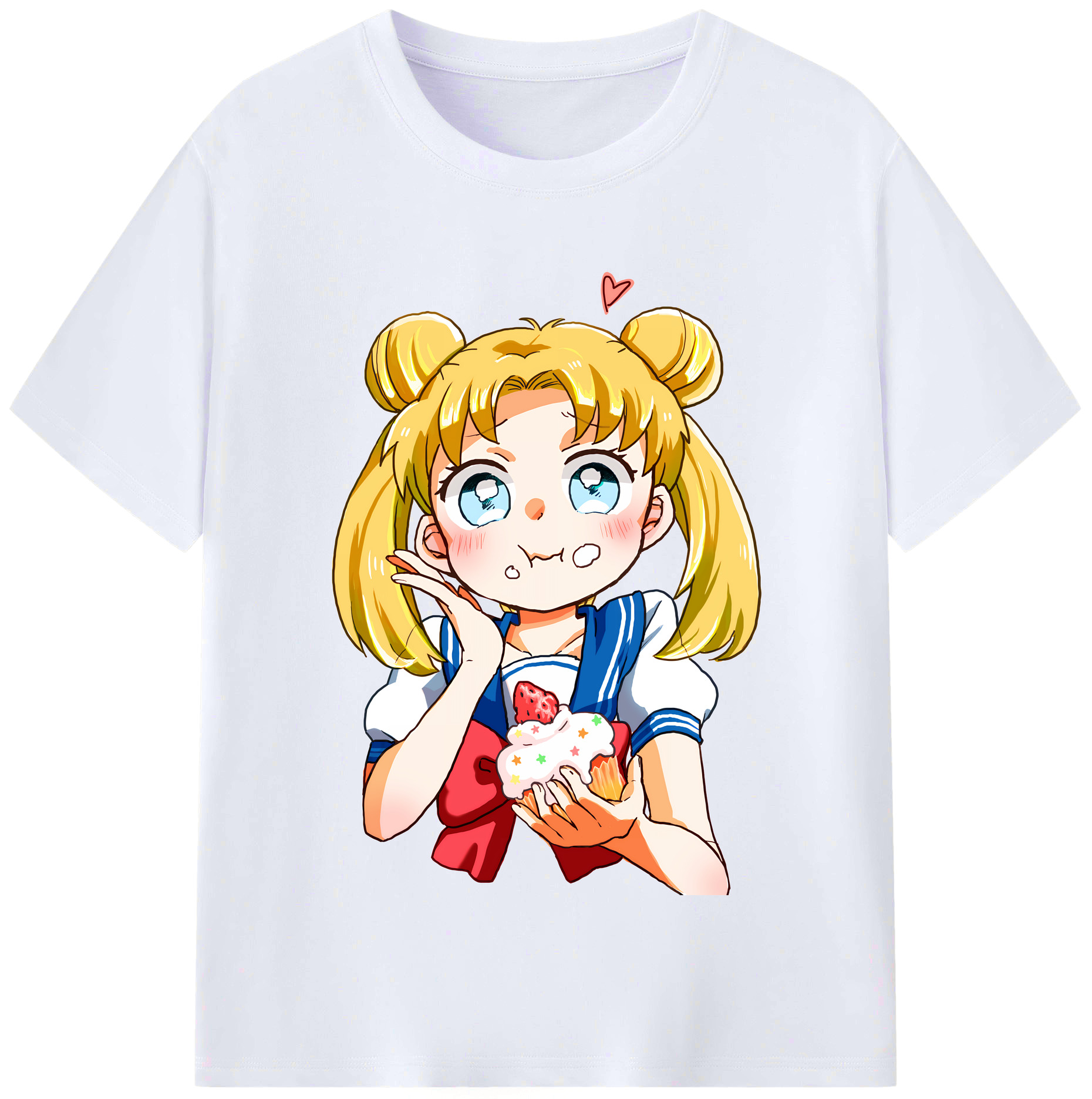 （画像用） 美少女戦士セーラームーン 愛野 美奈子 あいの みなこ Sailor Moon Aino Minako レディースカジュアルプリントTシャツ（綿100％）