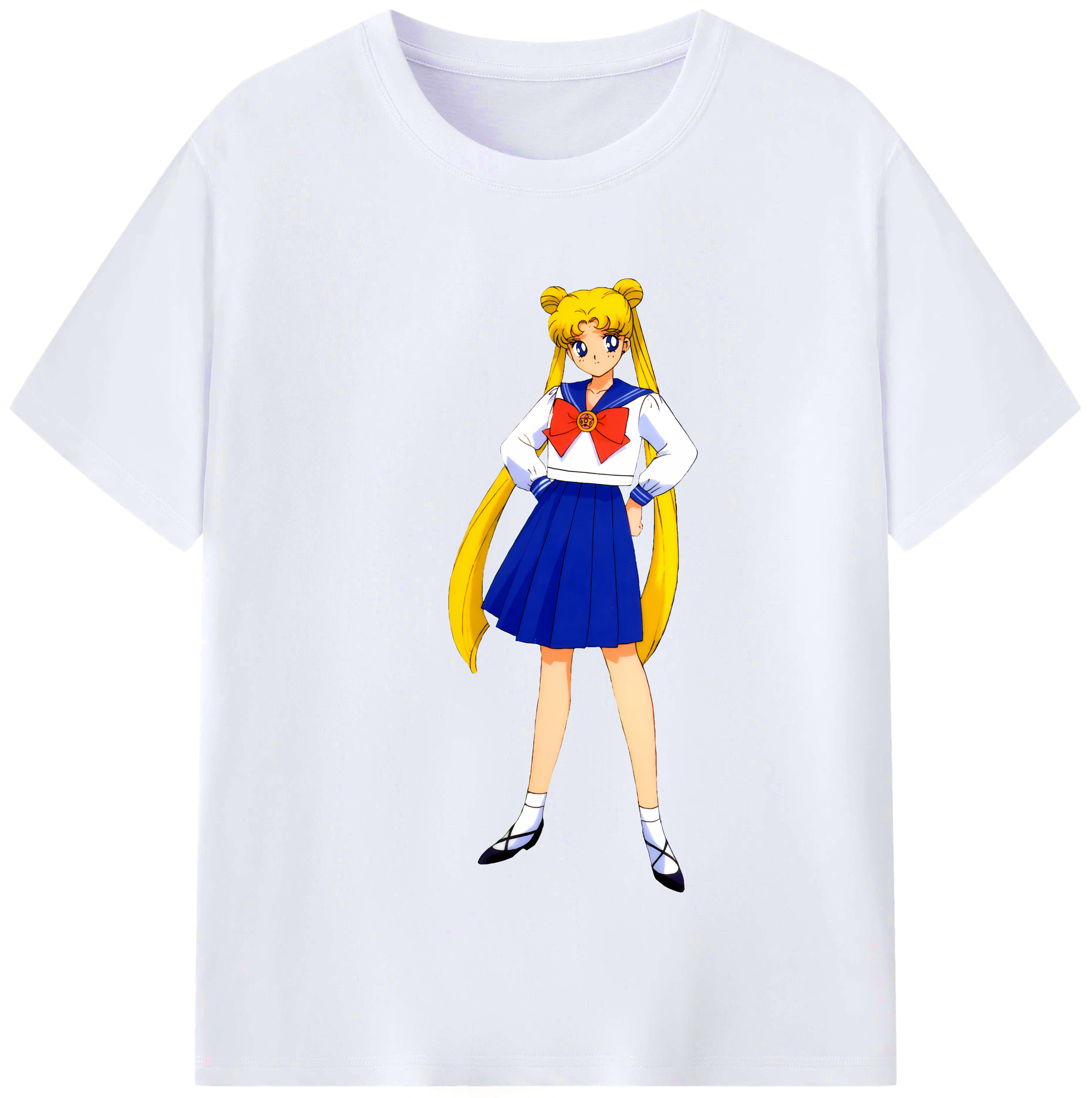 （画像用） 美少女戦士セーラームーン 愛野 美奈子 あいの みなこ Sailor Moon Aino Minako レディースカジュアルプリントTシャツ（綿100％）