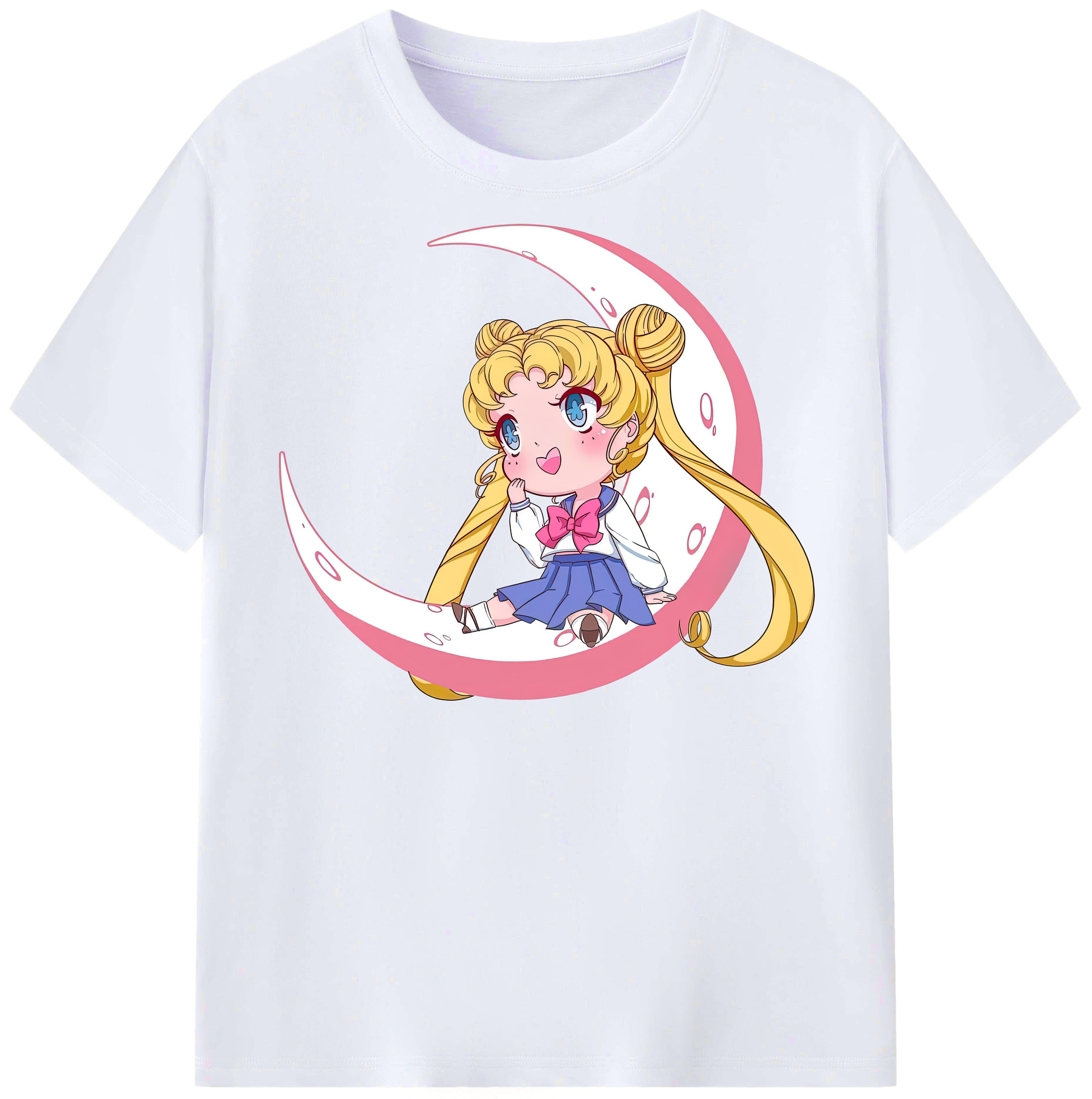 （画像用） 美少女戦士セーラームーン 愛野 美奈子 あいの みなこ Sailor Moon Aino Minako レディースカジュアルプリントTシャツ（綿100％）