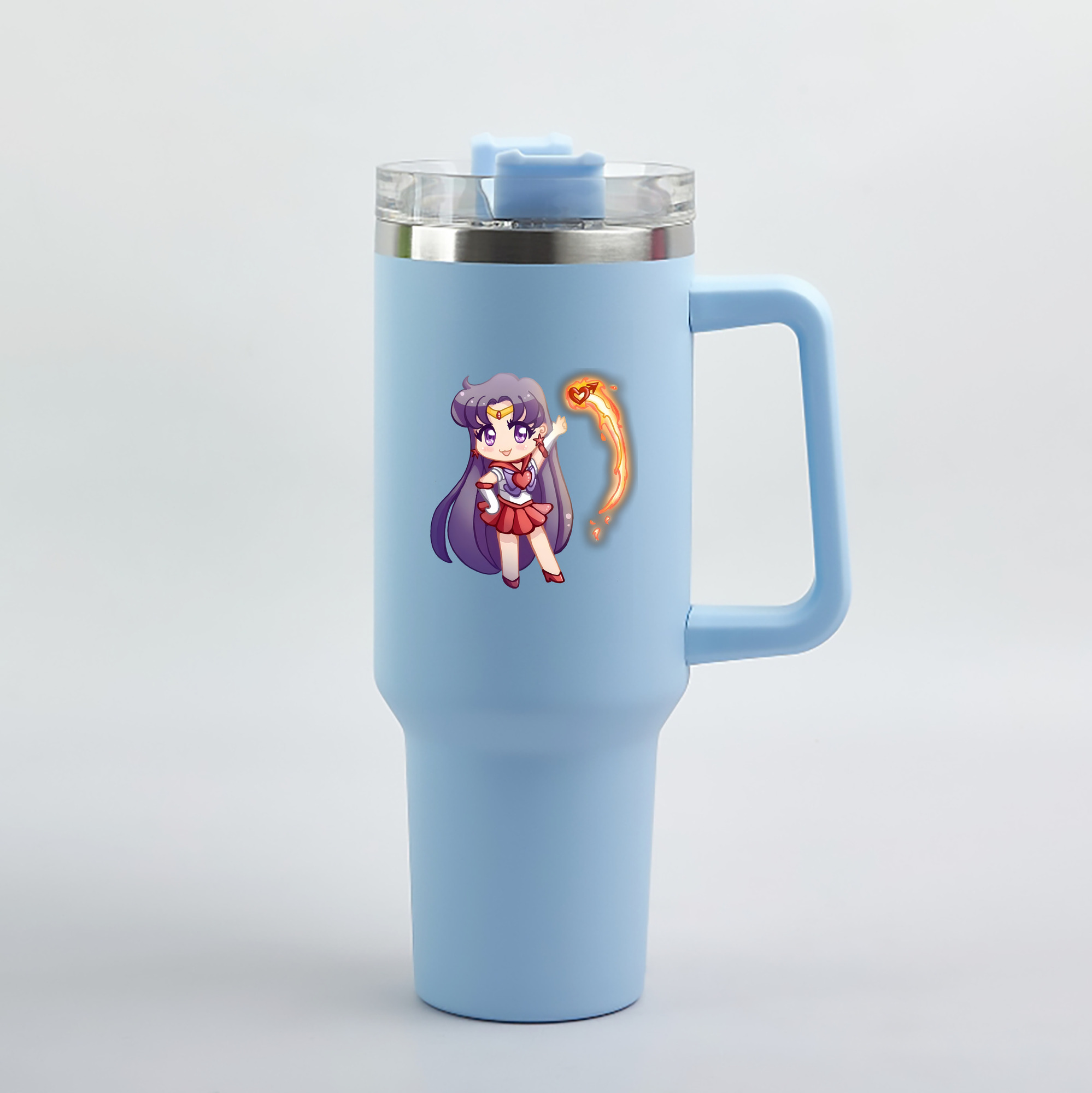 （画像用） 美少女戦士セーラームーン 火野レイ ひの レイ Sailor Moon Hino Rei （セーラーマーズ,Sailor Mars） 1200mL車用タンブラー（カラープリント）