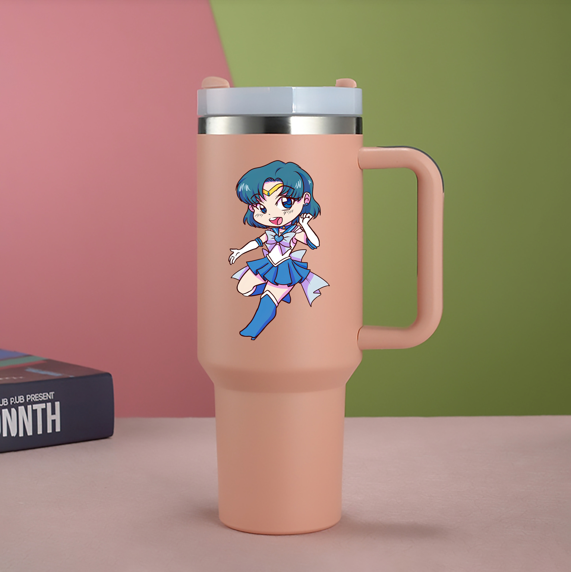 （画像用） 美少女戦士セーラームーン 水野 亜美 みずの あみ Sailor Moon Mizuno Ami 1200mL車用タンブラー（カラープリント）