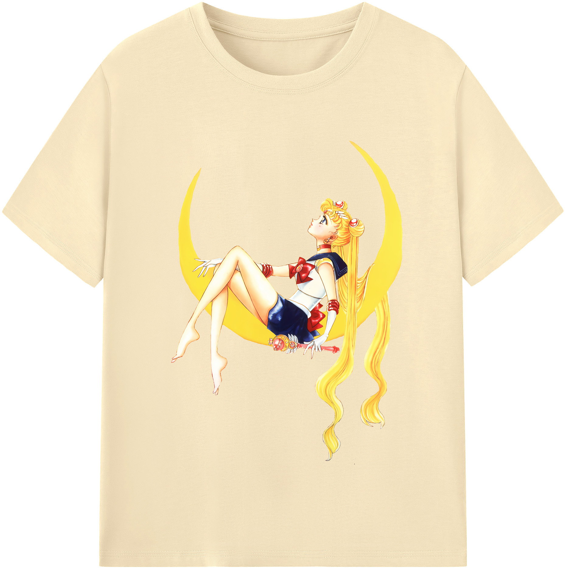 （画像用） 美少女戦士セーラームーン 月野 うさぎ つきの うさぎ Sailor Moon Tsukino Usagi 綿100％半袖Tシャツ（フロントプリント）