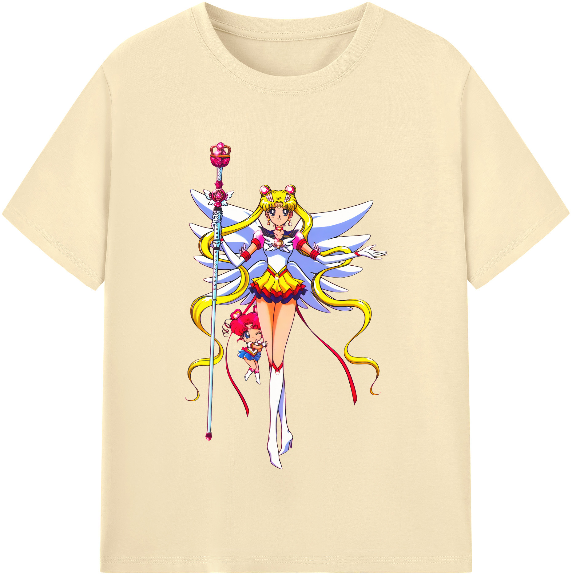 （画像用） 美少女戦士セーラームーン 月野 うさぎ つきの うさぎ Sailor Moon Tsukino Usagi 綿100％半袖Tシャツ（フロントプリント）