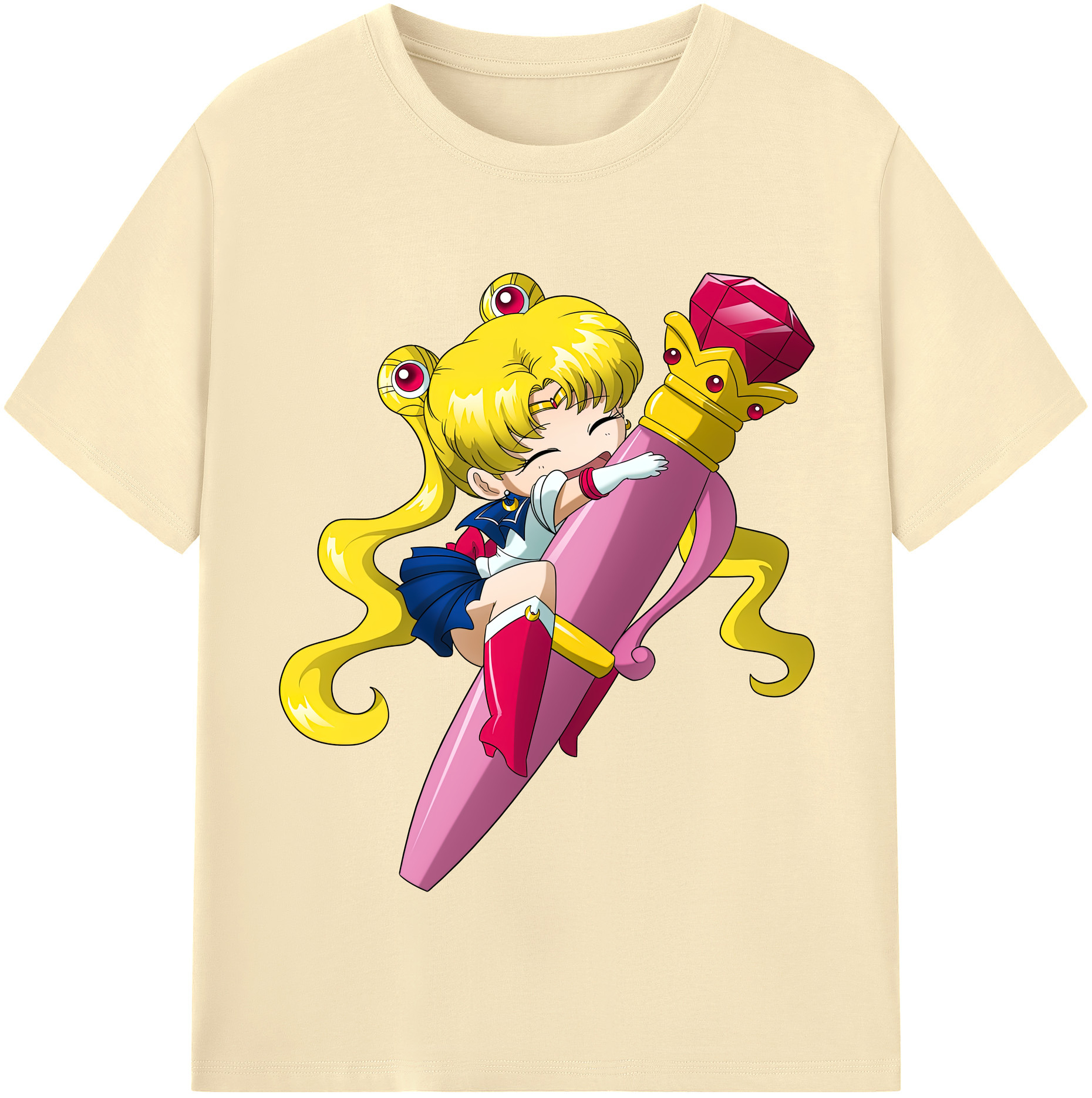 （画像用） 美少女戦士セーラームーン 月野 うさぎ つきの うさぎ Sailor Moon Tsukino Usagi 綿100％半袖Tシャツ（フロントプリント）
