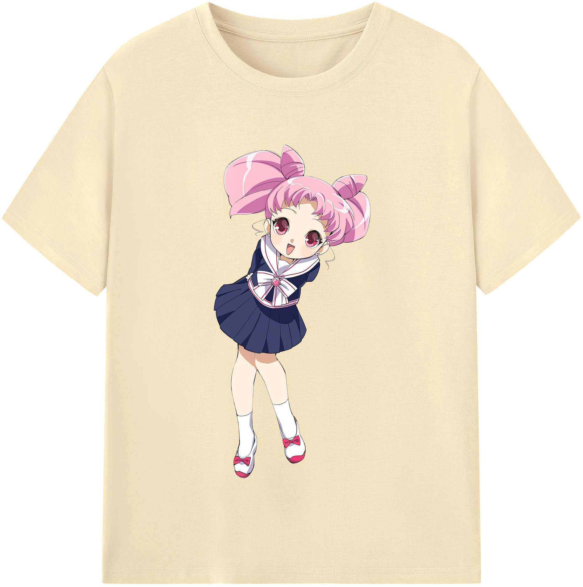 （画像用） 美少女戦士セーラームーン ちびうさ Sailor Moon Chibiusa Tsukino Usagi Small Lady Serenity 綿100％半袖Tシャツ（フロントプリント）