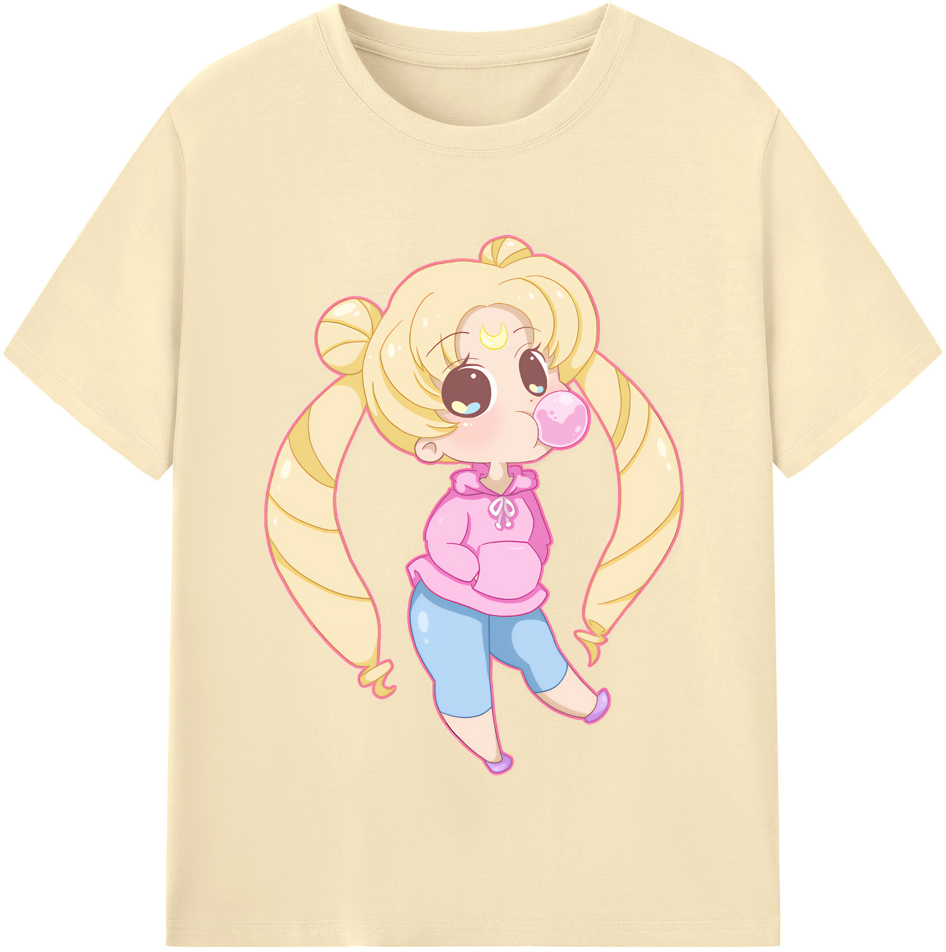 （画像用） 美少女戦士セーラームーン 愛野 美奈子 あいの みなこ Sailor Moon Aino Minako 綿100％半袖Tシャツ（フロントプリント）