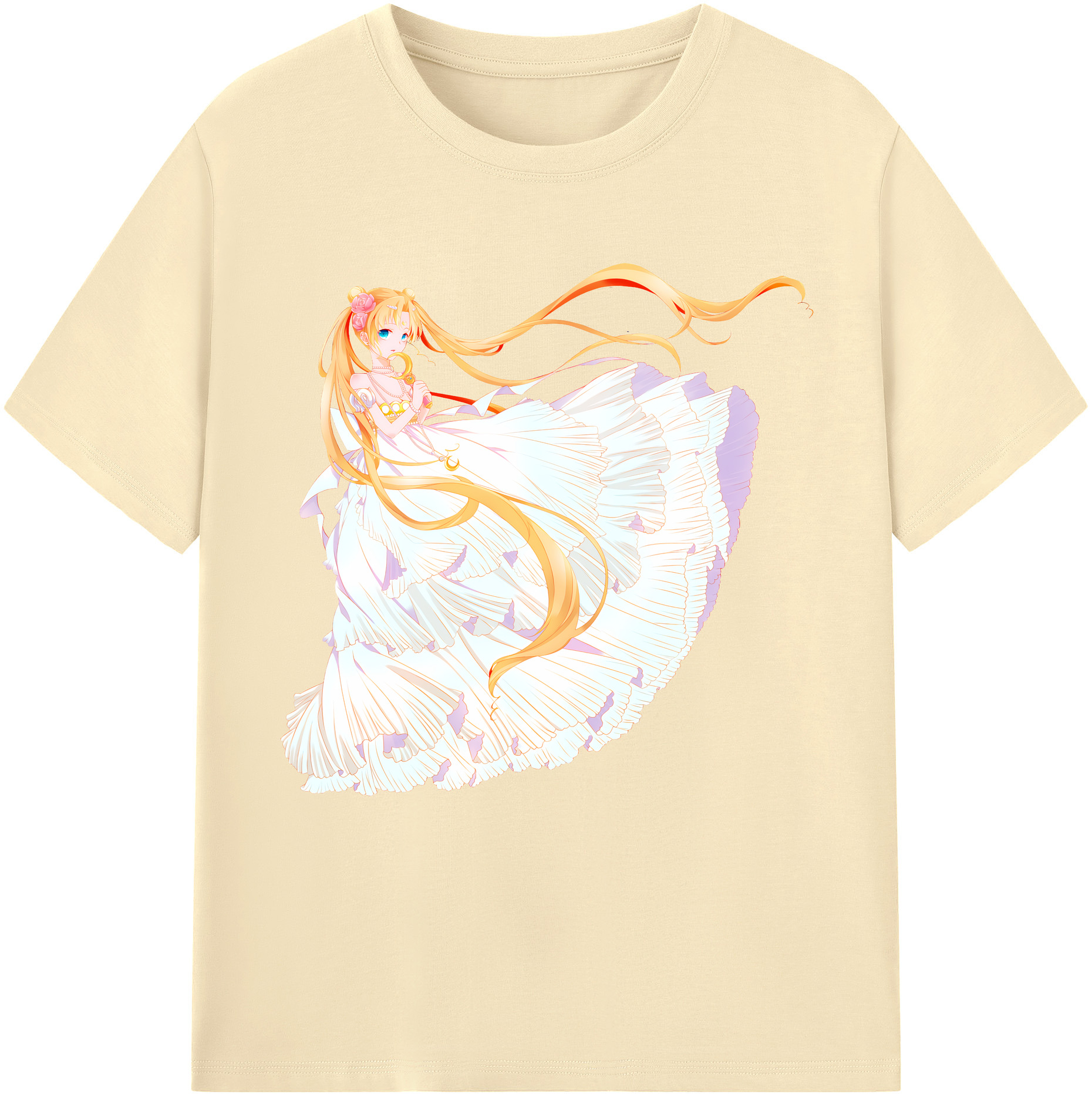 （画像用） 美少女戦士セーラームーン 愛野 美奈子 あいの みなこ Sailor Moon Aino Minako 綿100％半袖Tシャツ（フロントプリント）