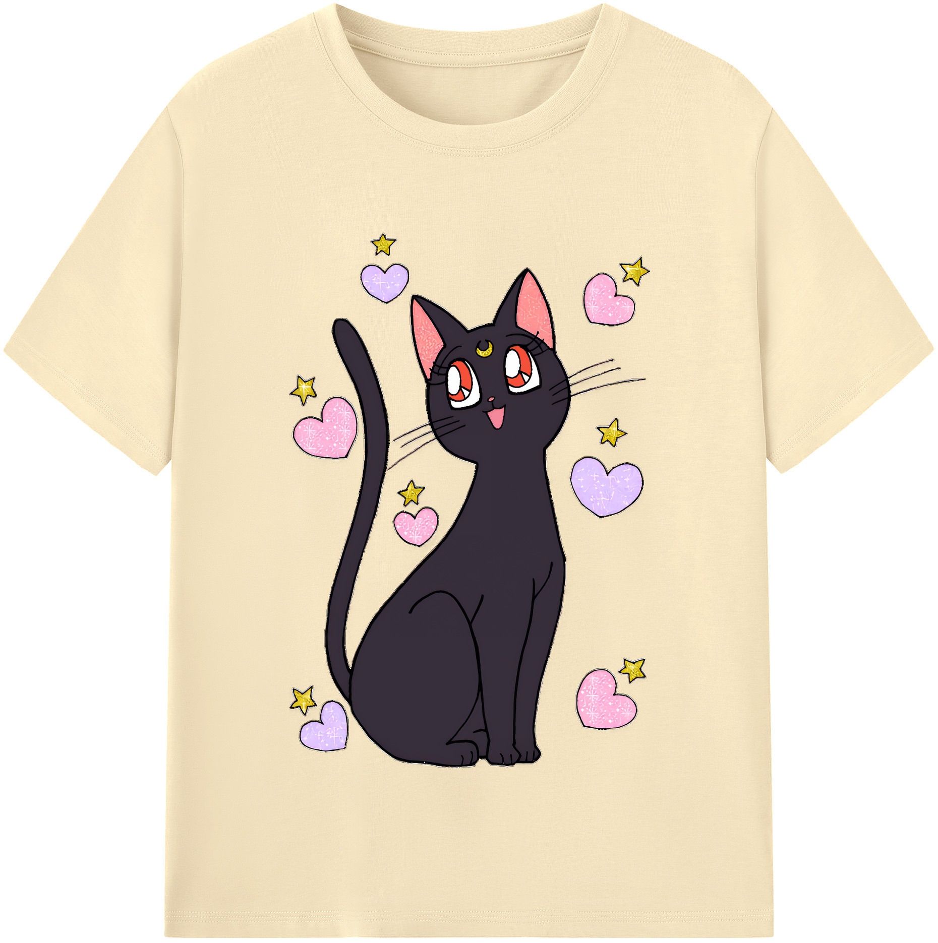 （画像用） 美少女戦士セーラームーン Sailor Moon 綿100％半袖Tシャツ（フロントプリント）