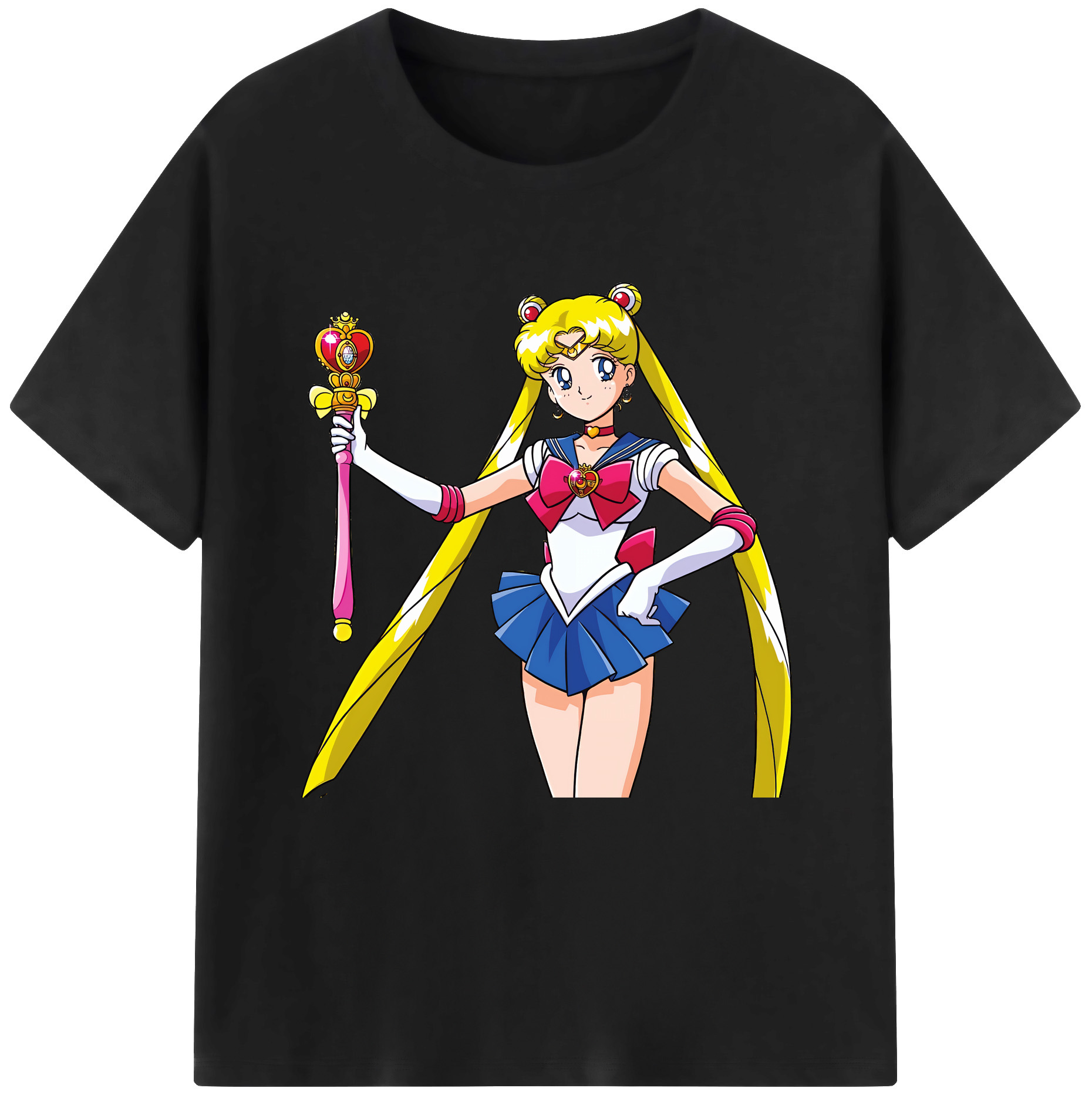 （画像用） 美少女戦士セーラームーン 月野 うさぎ つきの うさぎ Sailor Moon Tsukino Usagi 綿100％半袖Tシャツ（フロントプリント）