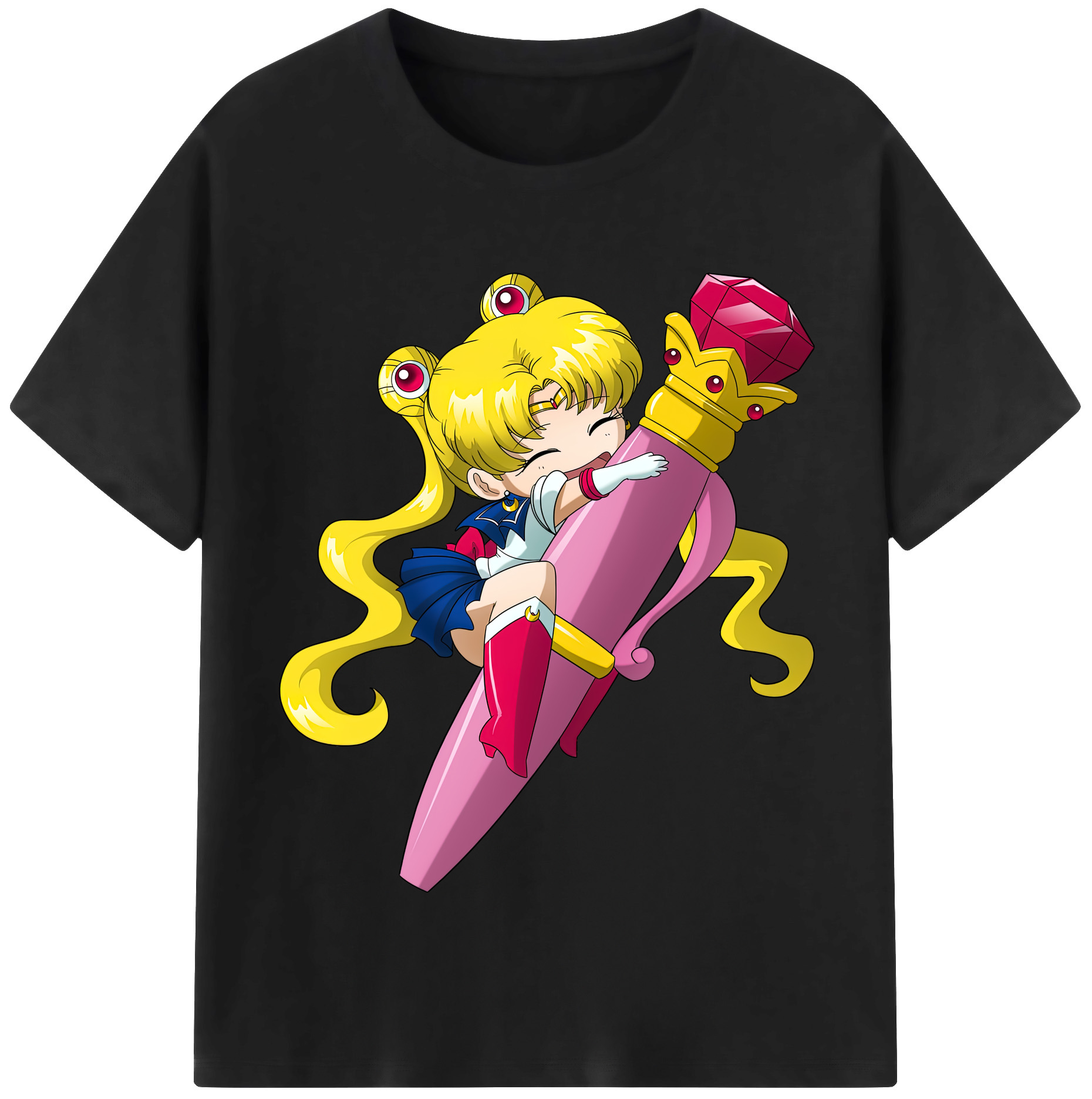 （画像用） 美少女戦士セーラームーン 月野 うさぎ つきの うさぎ Sailor Moon Tsukino Usagi 綿100％半袖Tシャツ（フロントプリント）