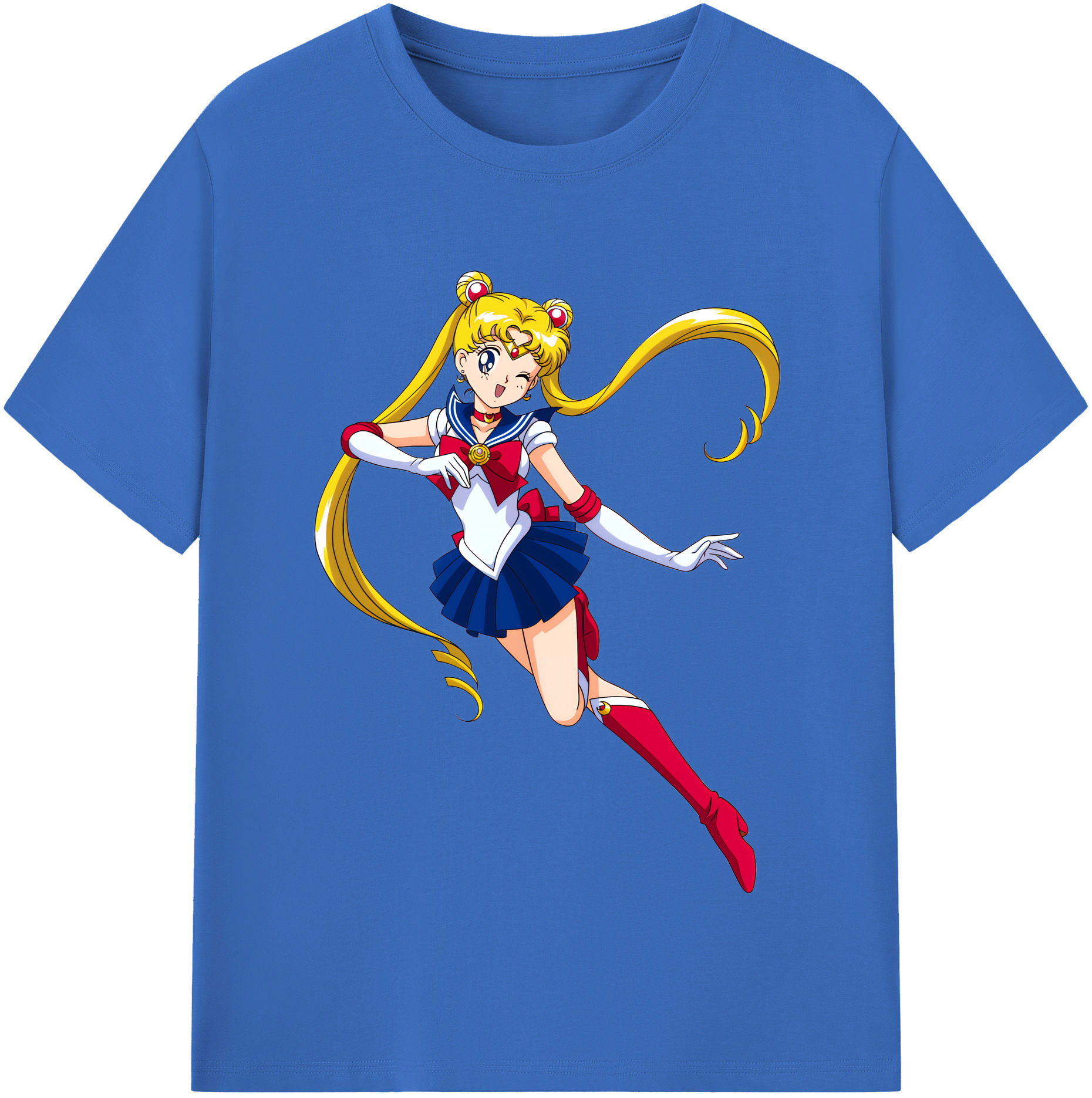 （画像用） 美少女戦士セーラームーン 月野 うさぎ つきの うさぎ Sailor Moon Tsukino Usagi 綿100％半袖Tシャツ（フロントプリント）