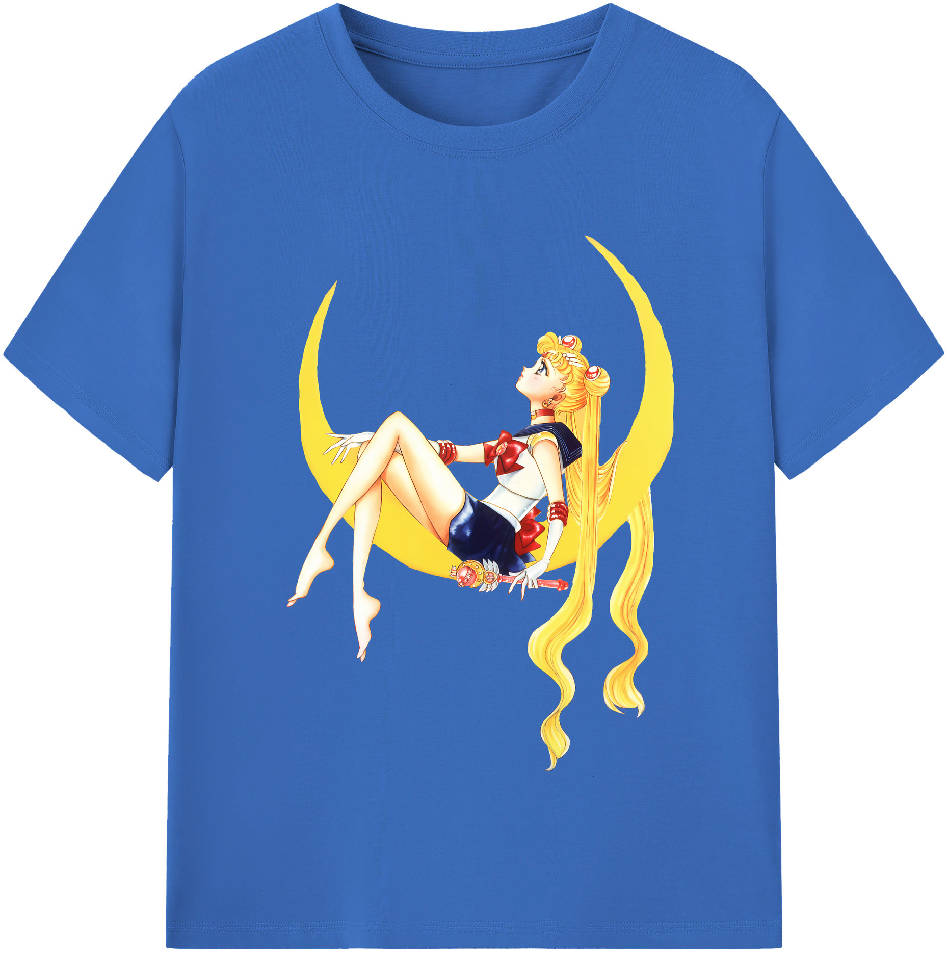 （画像用） 美少女戦士セーラームーン 月野 うさぎ つきの うさぎ Sailor Moon Tsukino Usagi 綿100％半袖Tシャツ（フロントプリント）