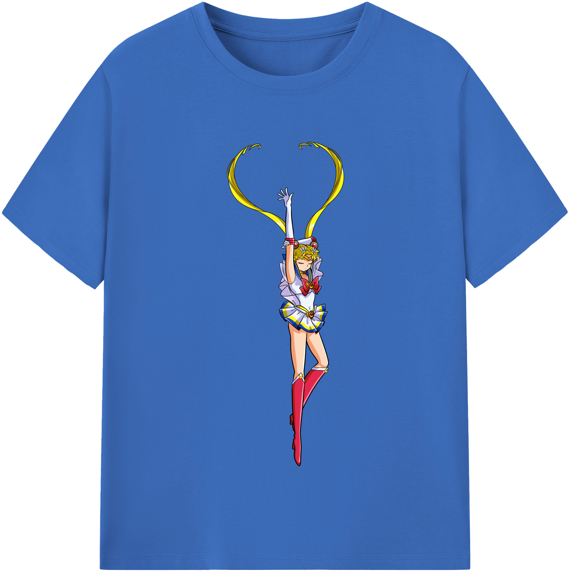 （画像用） 美少女戦士セーラームーン 月野 うさぎ つきの うさぎ Sailor Moon Tsukino Usagi 綿100％半袖Tシャツ（フロントプリント）