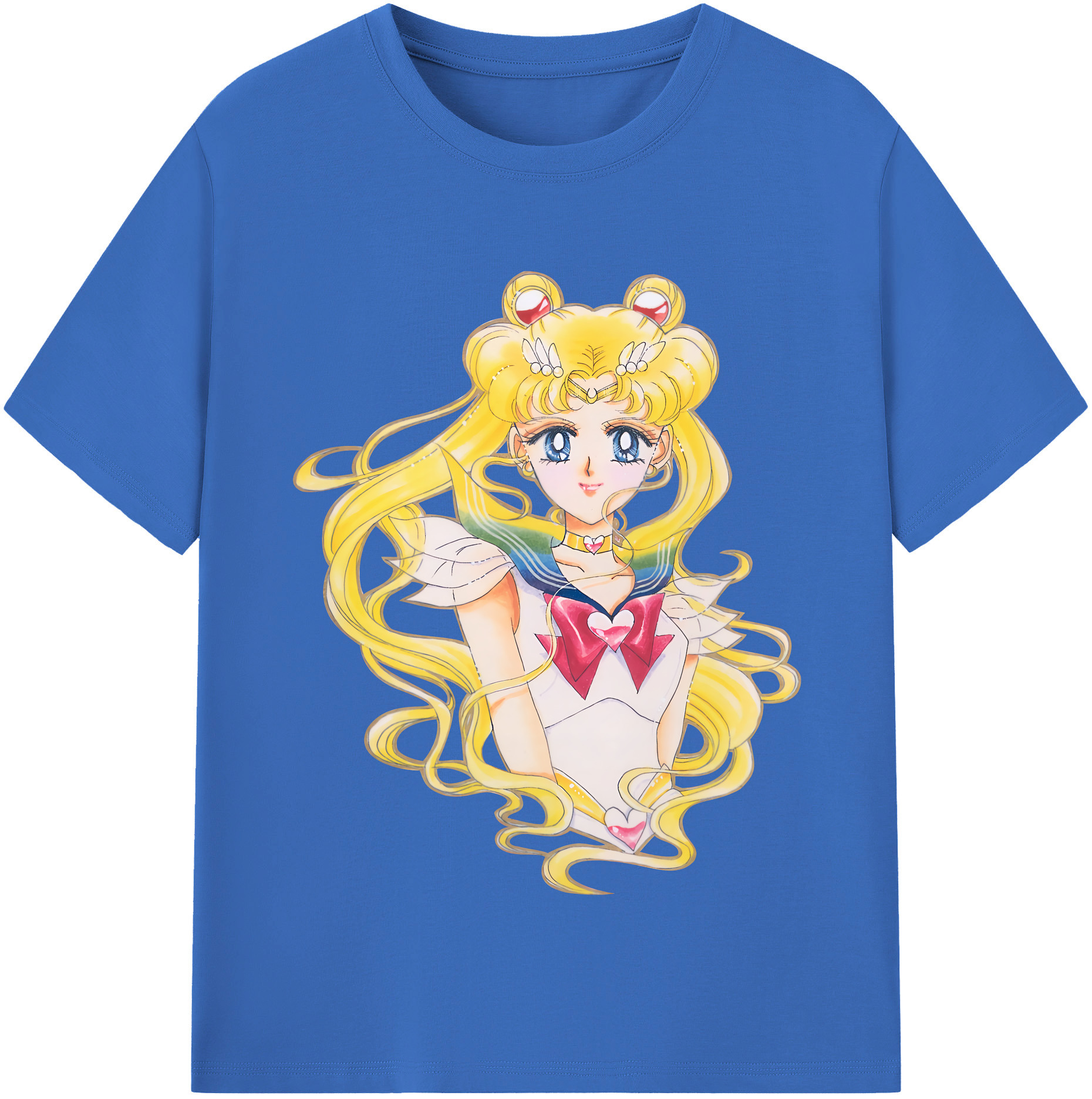 （画像用） 美少女戦士セーラームーン 月野 うさぎ つきの うさぎ Sailor Moon Tsukino Usagi 綿100％半袖Tシャツ（フロントプリント）