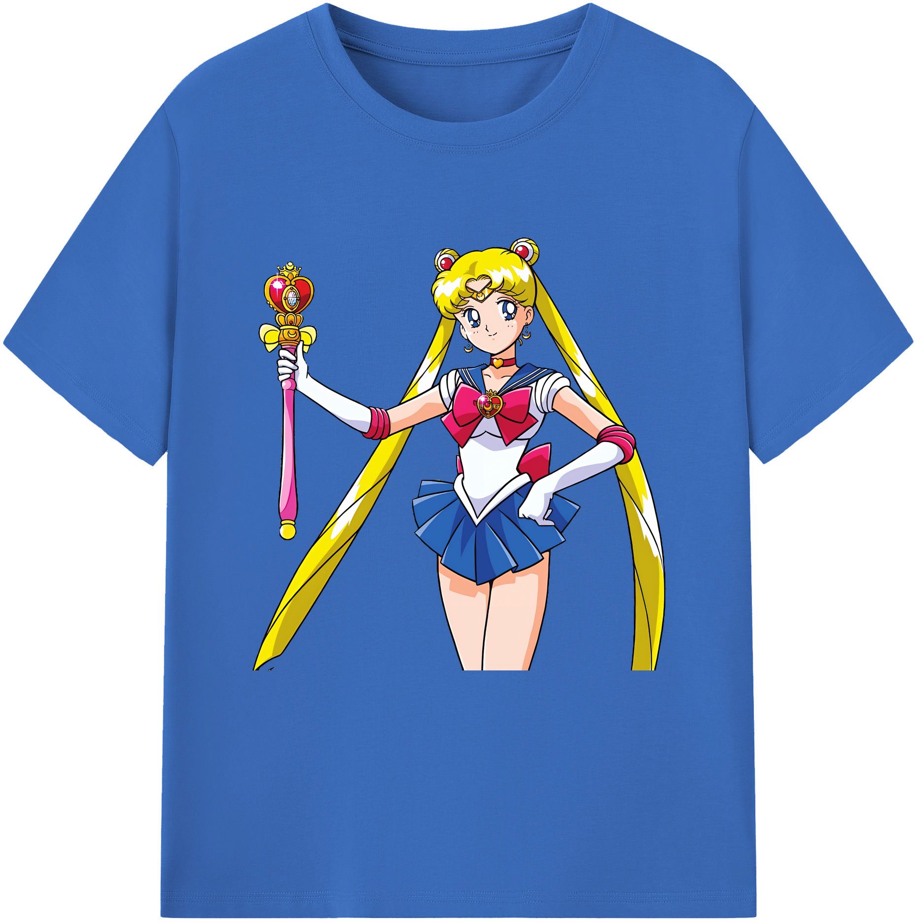 （画像用） 美少女戦士セーラームーン 月野 うさぎ つきの うさぎ Sailor Moon Tsukino Usagi 綿100％半袖Tシャツ（フロントプリント）