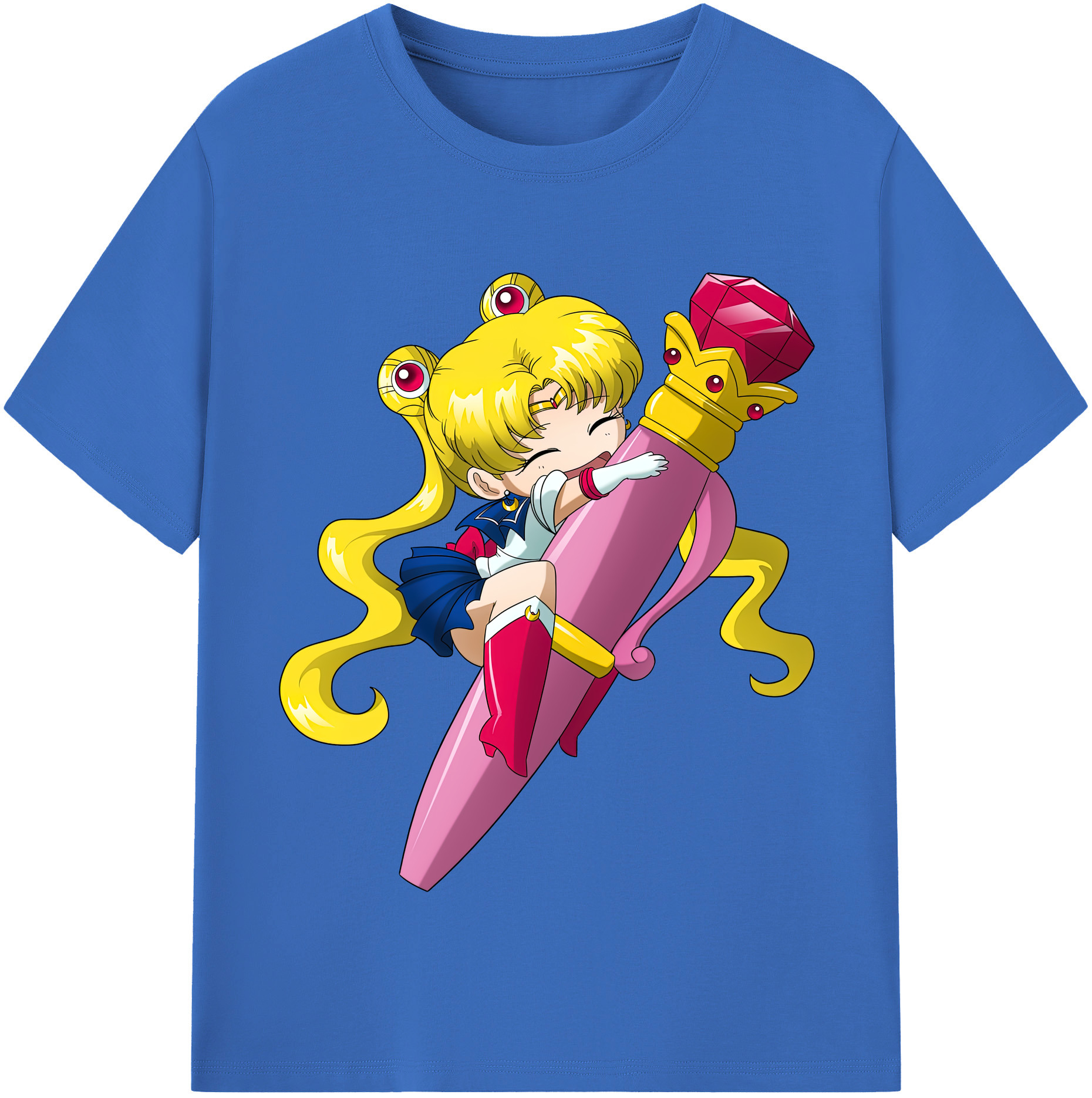 （画像用） 美少女戦士セーラームーン 月野 うさぎ つきの うさぎ Sailor Moon Tsukino Usagi 綿100％半袖Tシャツ（フロントプリント）
