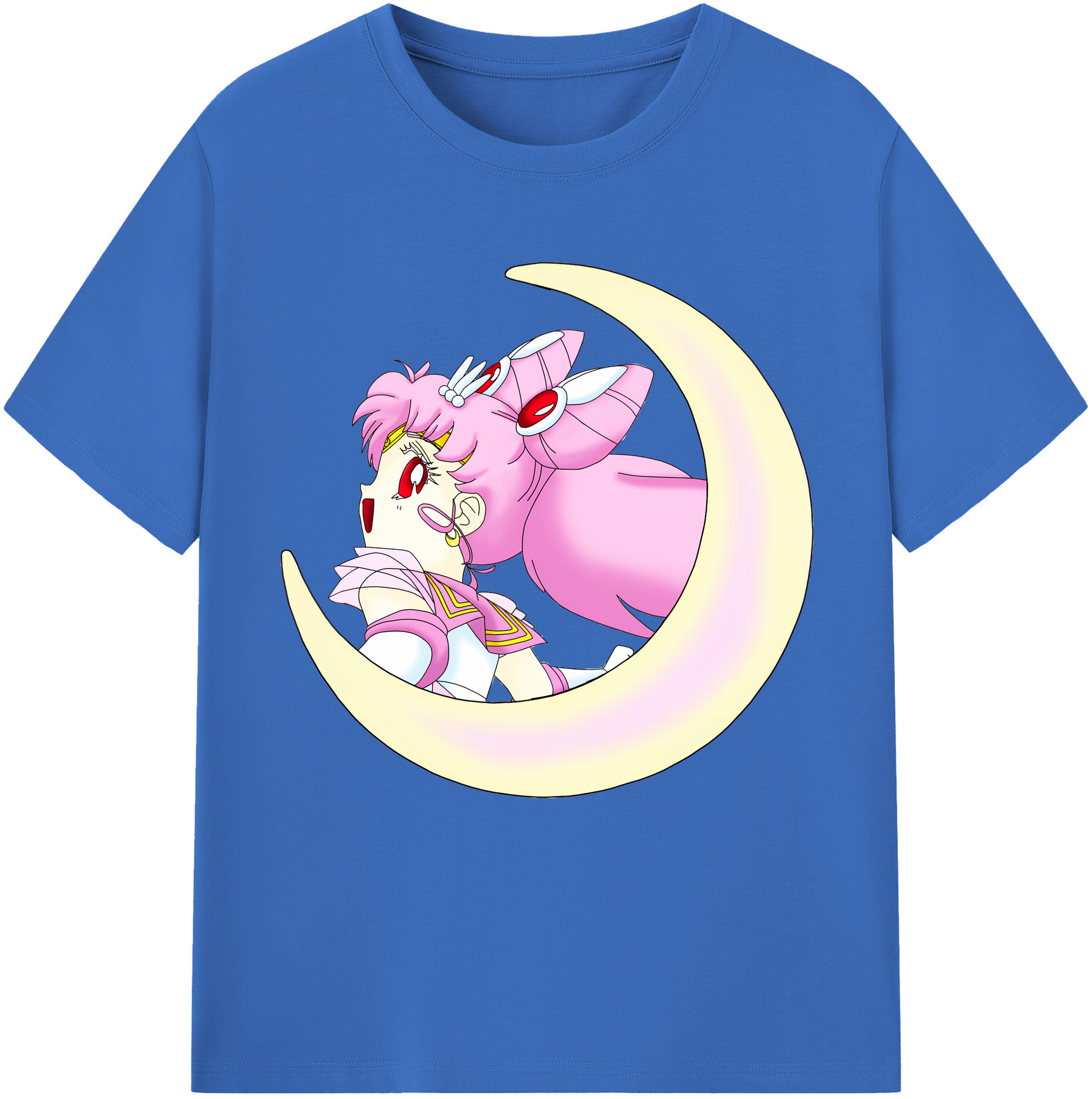 （画像用） 美少女戦士セーラームーン ちびうさ Sailor Moon Chibiusa Tsukino Usagi Small Lady Serenity 綿100％半袖Tシャツ（フロントプリント）