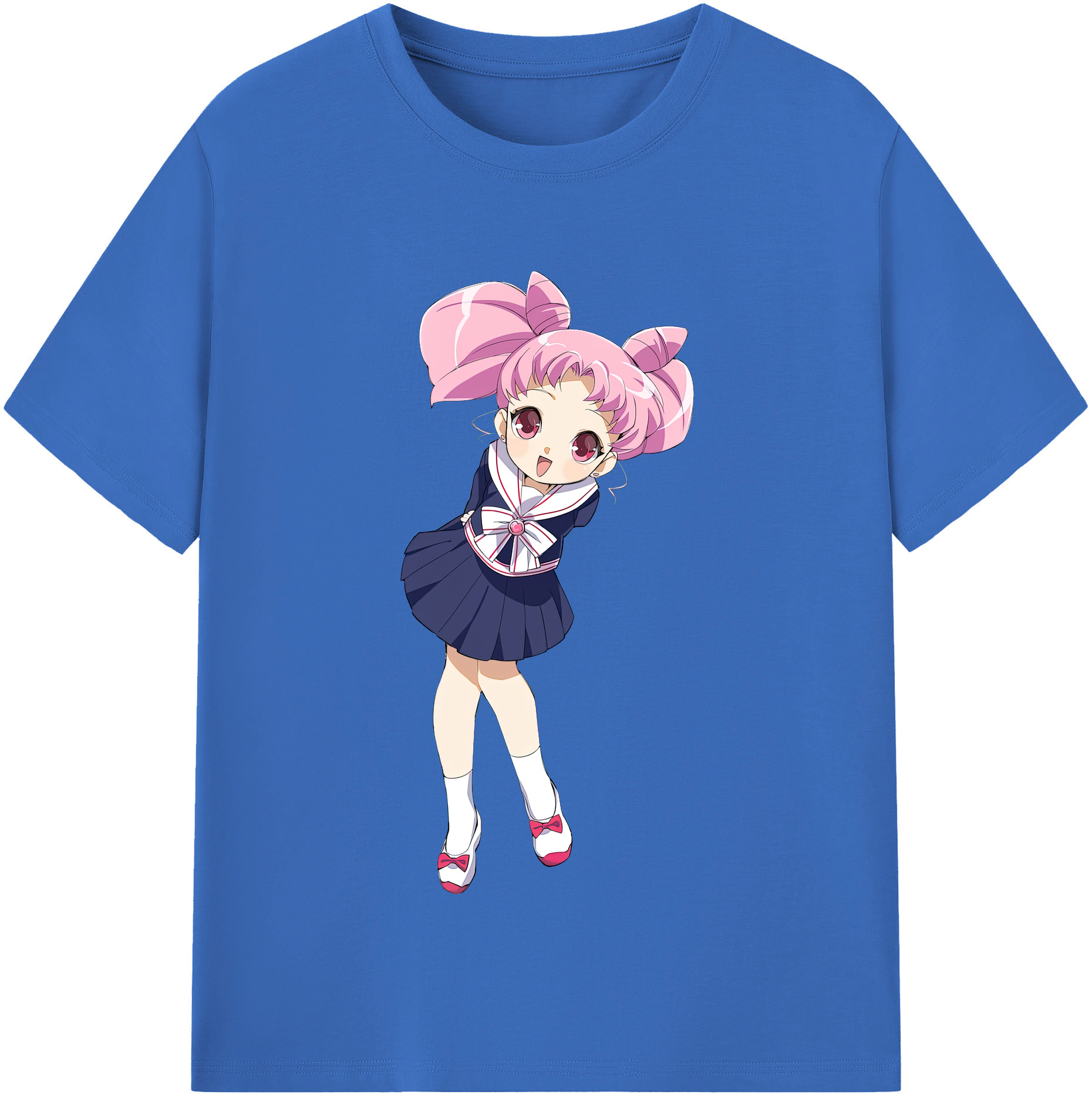 （画像用） 美少女戦士セーラームーン ちびうさ Sailor Moon Chibiusa Tsukino Usagi Small Lady Serenity 綿100％半袖Tシャツ（フロントプリント）