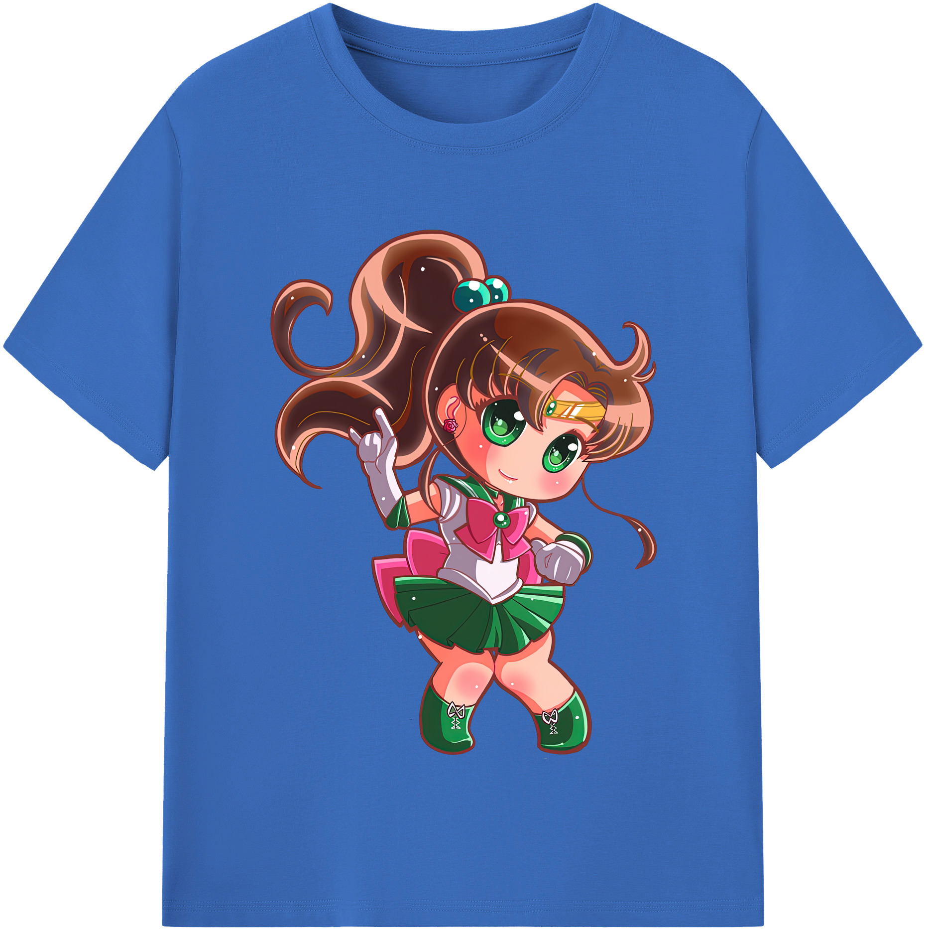（画像用） 美少女戦士セーラームーン 木野 まこと きの まこと Sailor Moon Kino Makoto （セーラージュピター；Sailor Jupiter） 綿100％半袖Tシャツ（フロントプリント）