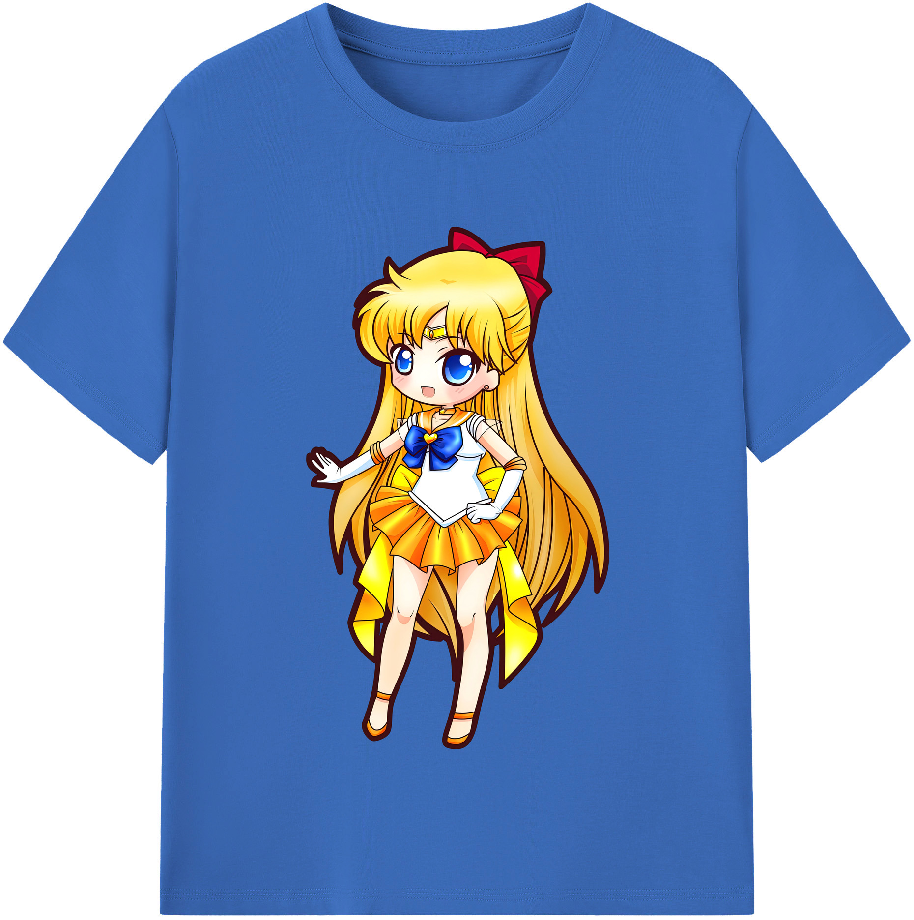 （画像用） 美少女戦士セーラームーン 愛野 美奈子 あいの みなこ Sailor Moon Aino Minako 綿100％半袖Tシャツ（フロントプリント）