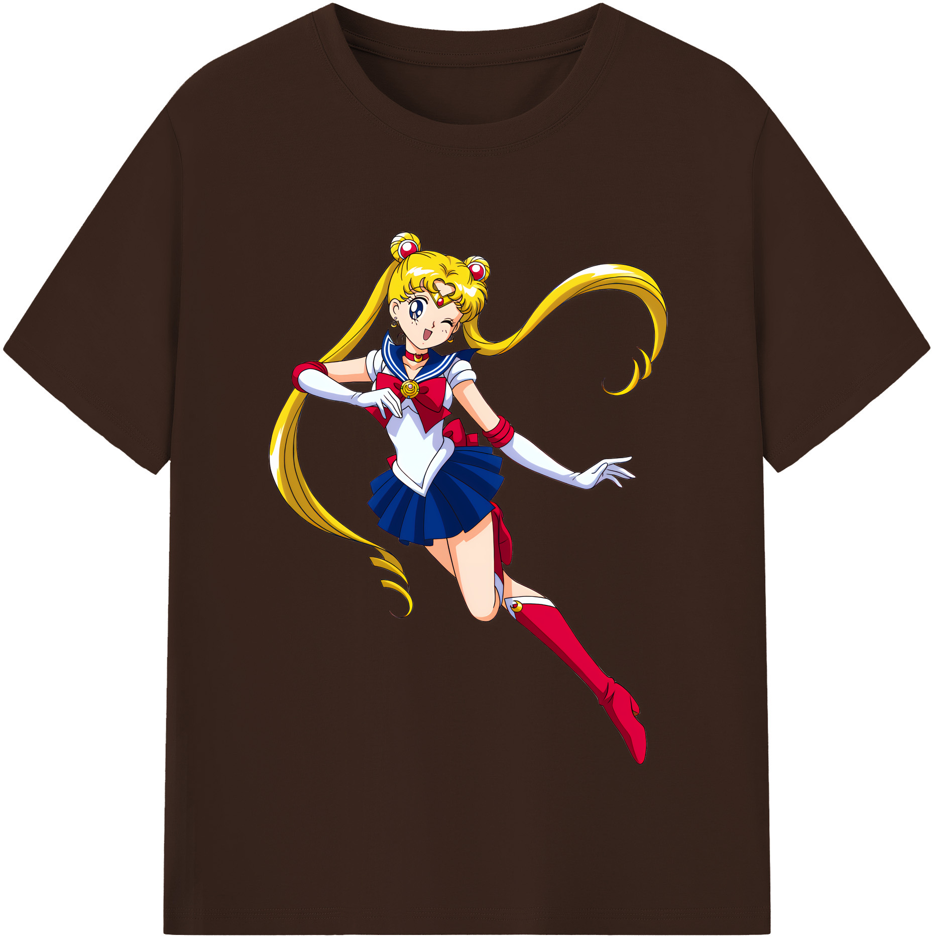（画像用） 美少女戦士セーラームーン 月野 うさぎ つきの うさぎ Sailor Moon Tsukino Usagi 綿100％半袖Tシャツ（フロントプリント）