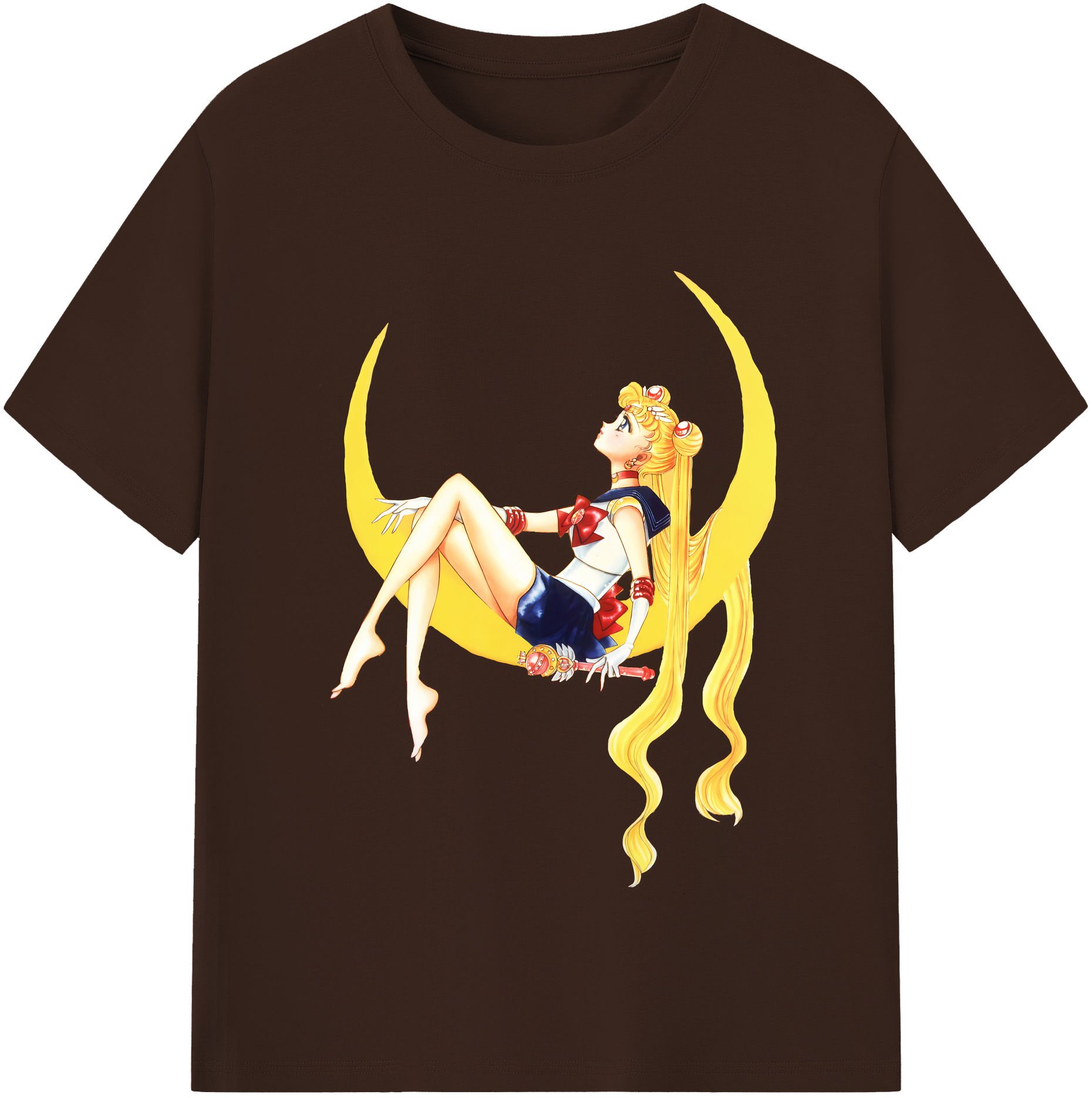 （画像用） 美少女戦士セーラームーン 月野 うさぎ つきの うさぎ Sailor Moon Tsukino Usagi 綿100％半袖Tシャツ（フロントプリント）