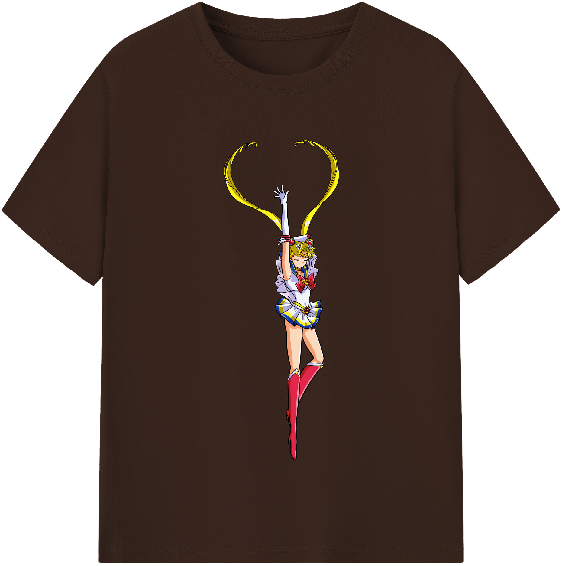 （画像用） 美少女戦士セーラームーン 月野 うさぎ つきの うさぎ Sailor Moon Tsukino Usagi 綿100％半袖Tシャツ（フロントプリント）