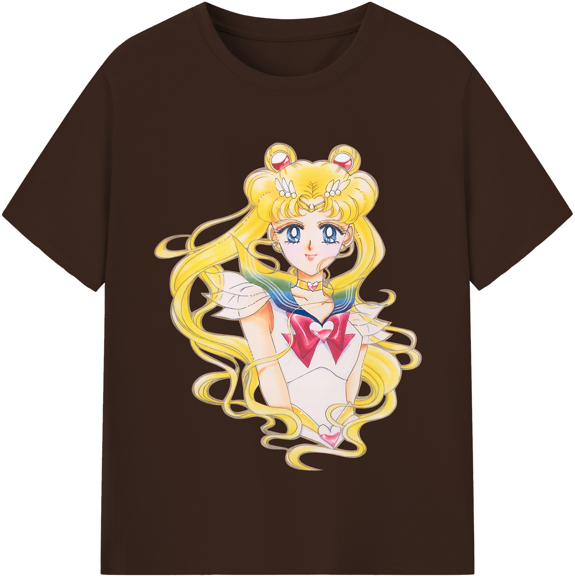 （画像用） 美少女戦士セーラームーン 月野 うさぎ つきの うさぎ Sailor Moon Tsukino Usagi 綿100％半袖Tシャツ（フロントプリント）