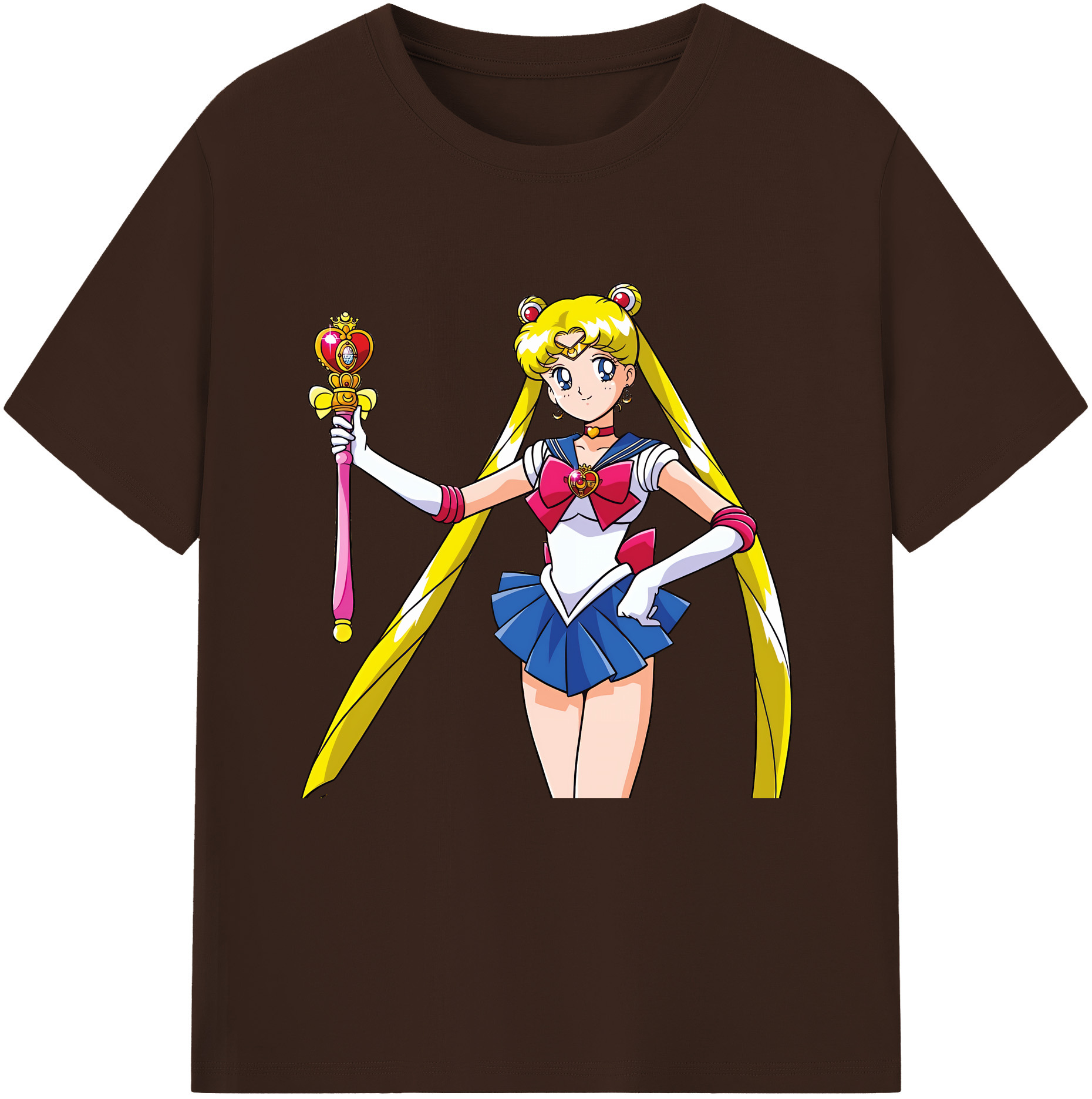 （画像用） 美少女戦士セーラームーン 月野 うさぎ つきの うさぎ Sailor Moon Tsukino Usagi 綿100％半袖Tシャツ（フロントプリント）