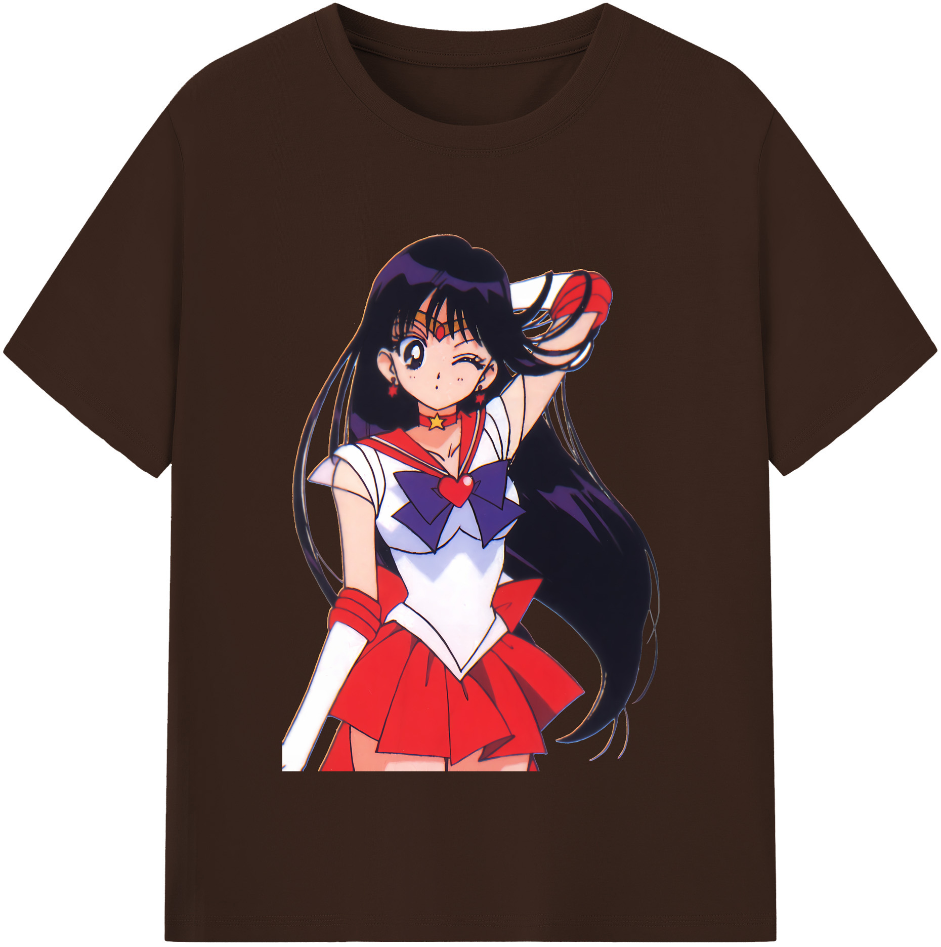 （画像用） 美少女戦士セーラームーン 火野レイ ひの レイ Sailor Moon Hino Rei （セーラーマーズ,Sailor Mars） 綿100％半袖Tシャツ（フロントプリント）