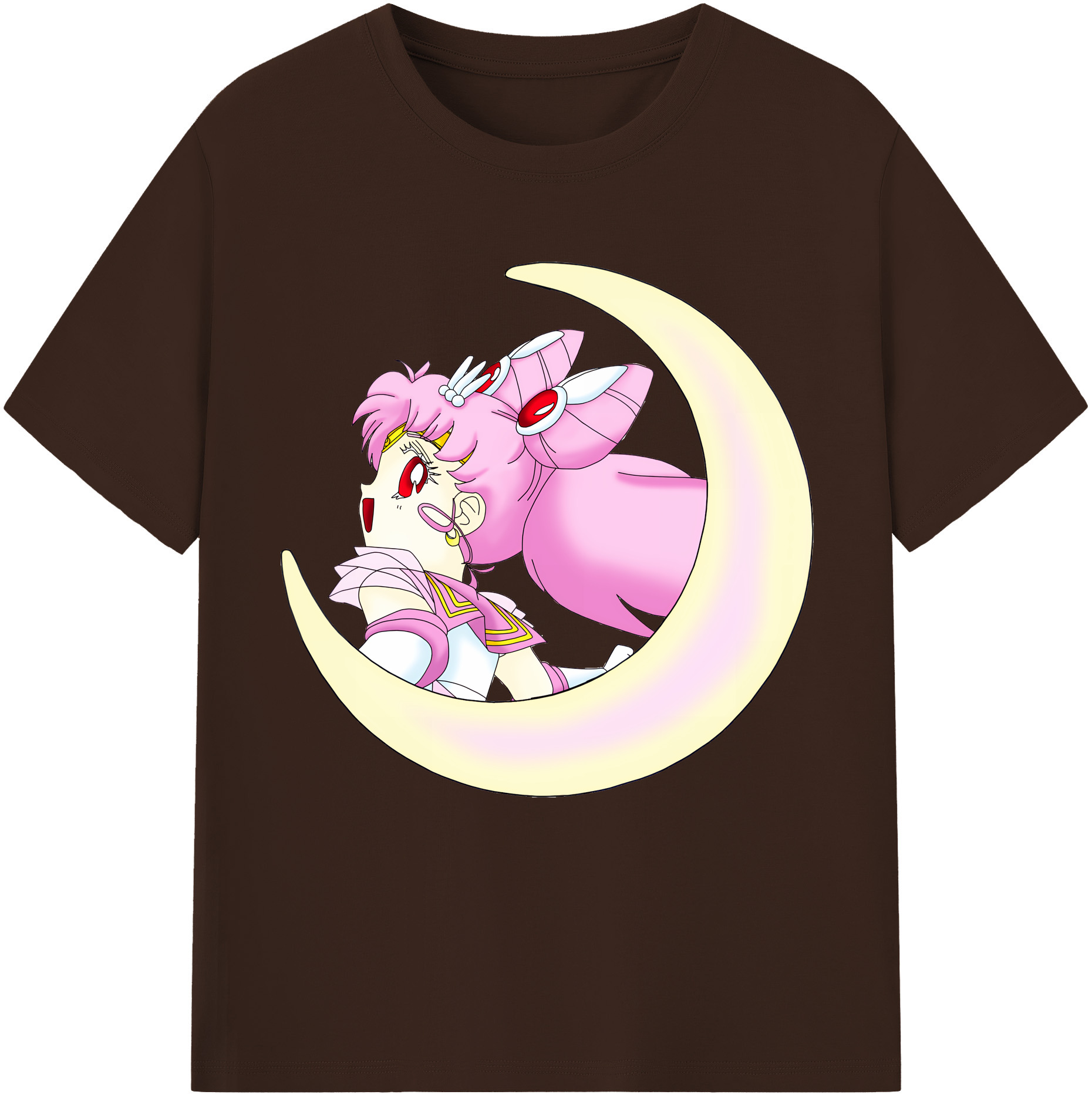 （画像用） 美少女戦士セーラームーン ちびうさ Sailor Moon Chibiusa Tsukino Usagi Small Lady Serenity 綿100％半袖Tシャツ（フロントプリント）