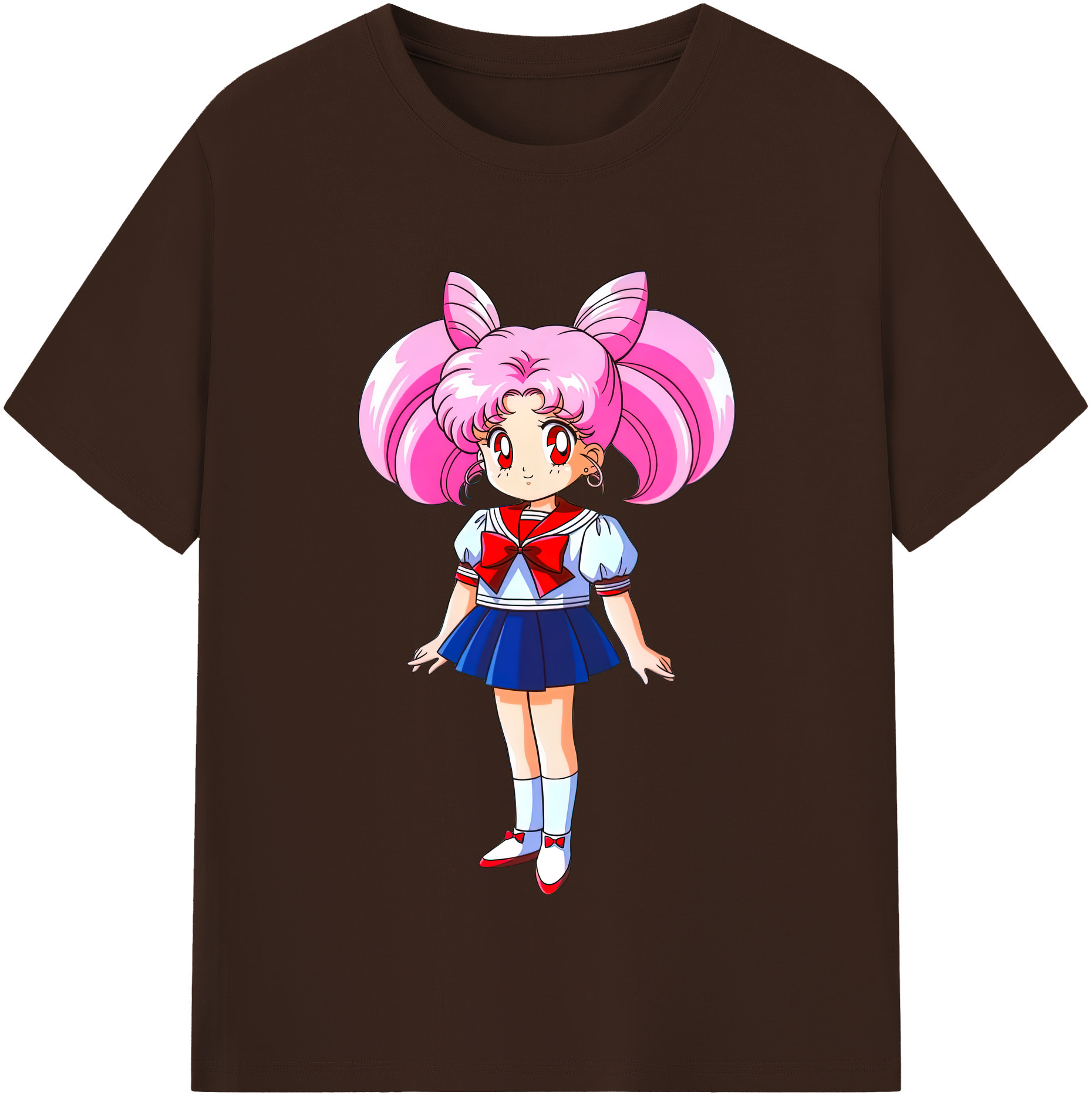 （画像用） 美少女戦士セーラームーン ちびうさ Sailor Moon Chibiusa Tsukino Usagi Small Lady Serenity 綿100％半袖Tシャツ（フロントプリント）