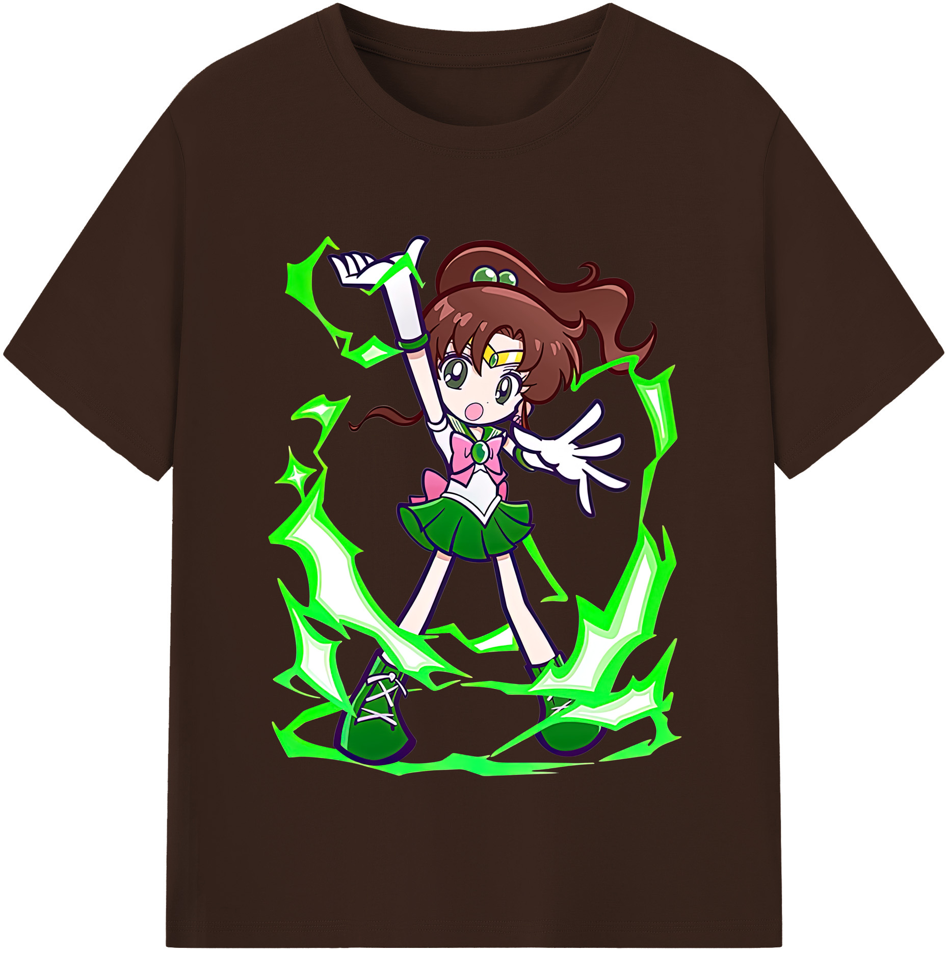 （画像用） 美少女戦士セーラームーン 木野 まこと きの まこと Sailor Moon Kino Makoto （セーラージュピター；Sailor Jupiter） 綿100％半袖Tシャツ（フロントプリント）