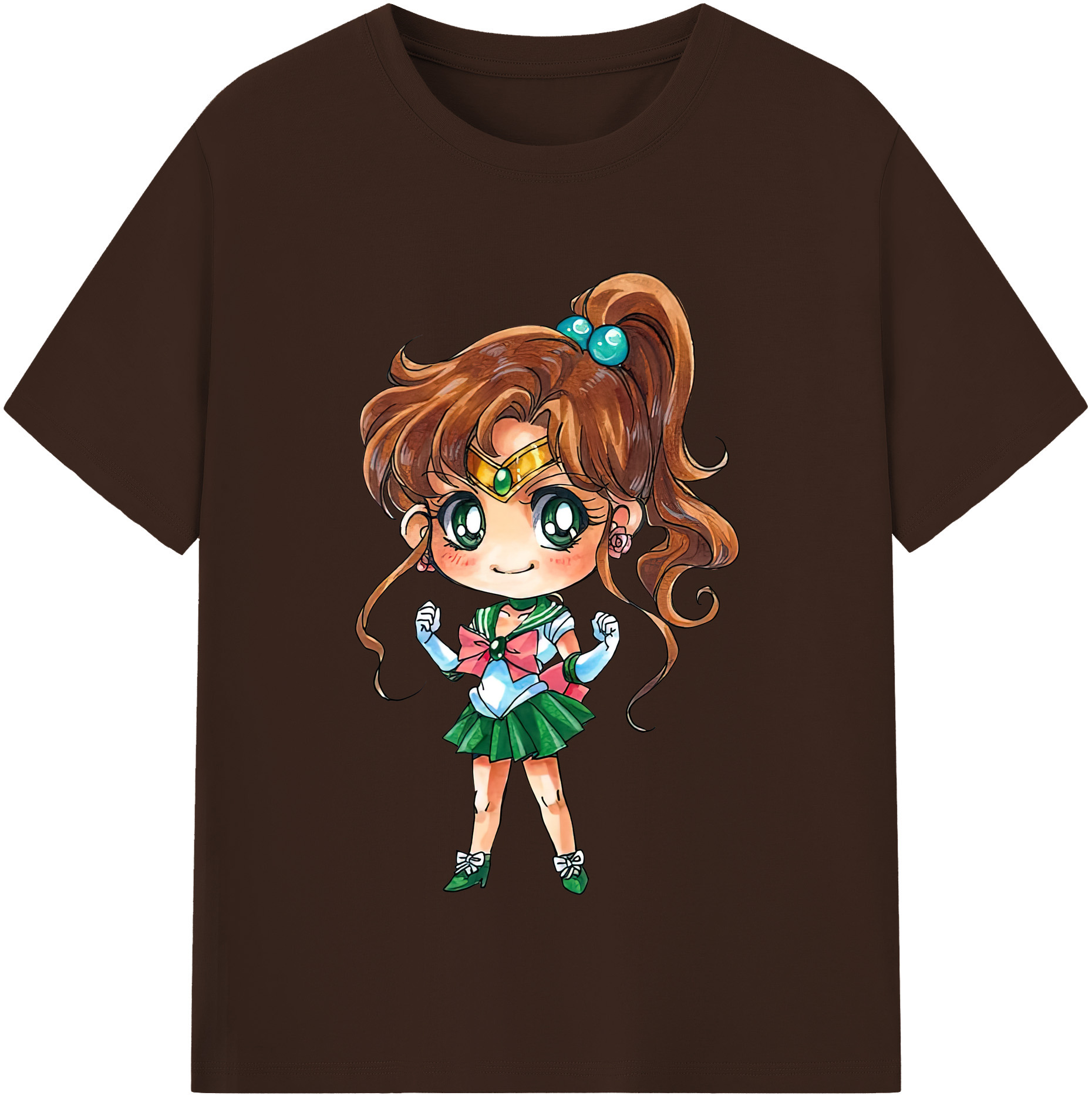 （画像用） 美少女戦士セーラームーン 木野 まこと きの まこと Sailor Moon Kino Makoto （セーラージュピター；Sailor Jupiter） 綿100％半袖Tシャツ（フロントプリント）