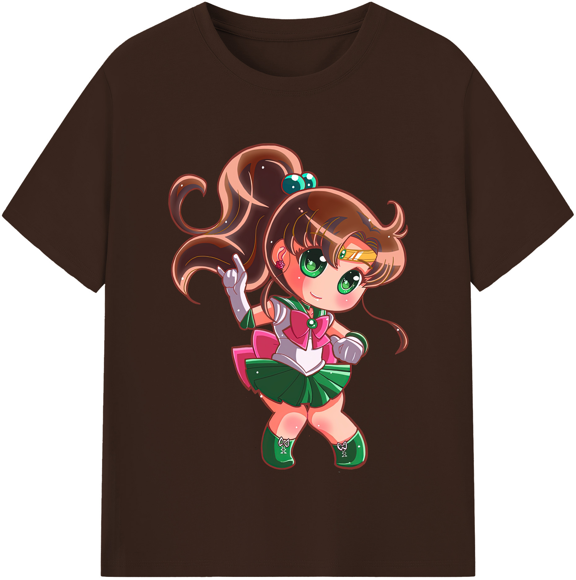 （画像用） 美少女戦士セーラームーン 木野 まこと きの まこと Sailor Moon Kino Makoto （セーラージュピター；Sailor Jupiter） 綿100％半袖Tシャツ（フロントプリント）