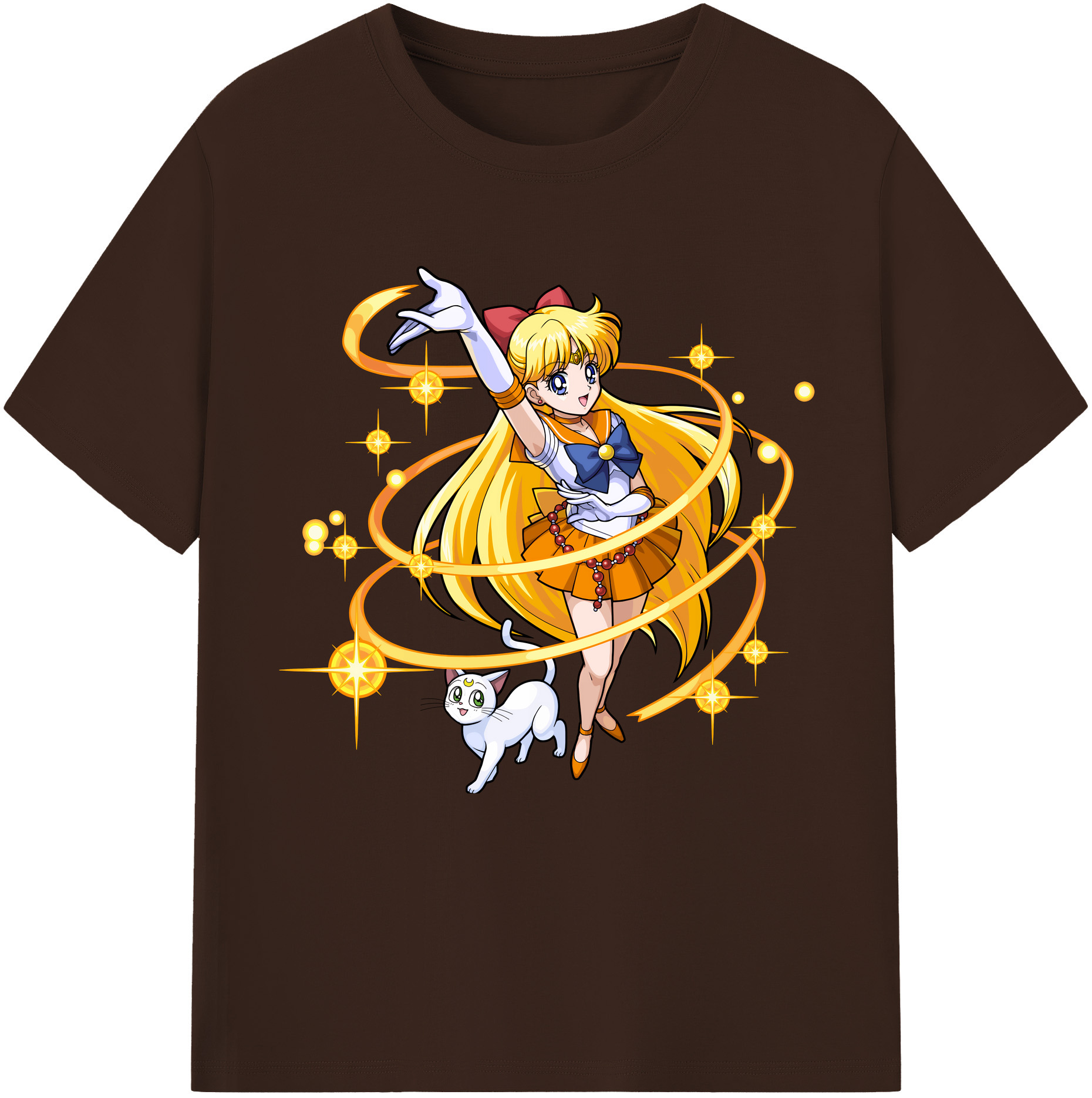 （画像用） 美少女戦士セーラームーン 愛野 美奈子 あいの みなこ Sailor Moon Aino Minako 綿100％半袖Tシャツ（フロントプリント）