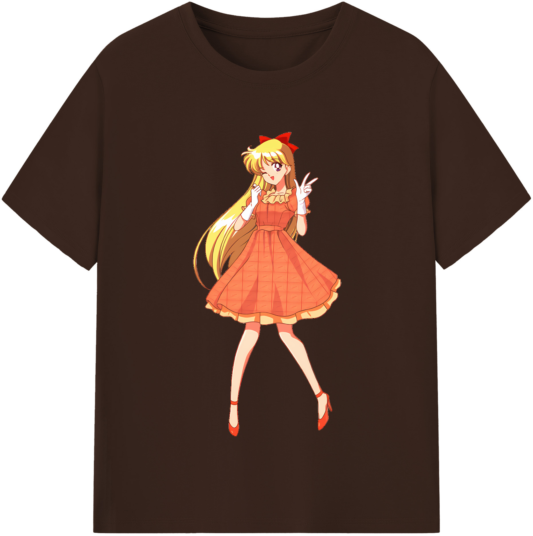 （画像用） 美少女戦士セーラームーン 愛野 美奈子 あいの みなこ Sailor Moon Aino Minako 綿100％半袖Tシャツ（フロントプリント）
