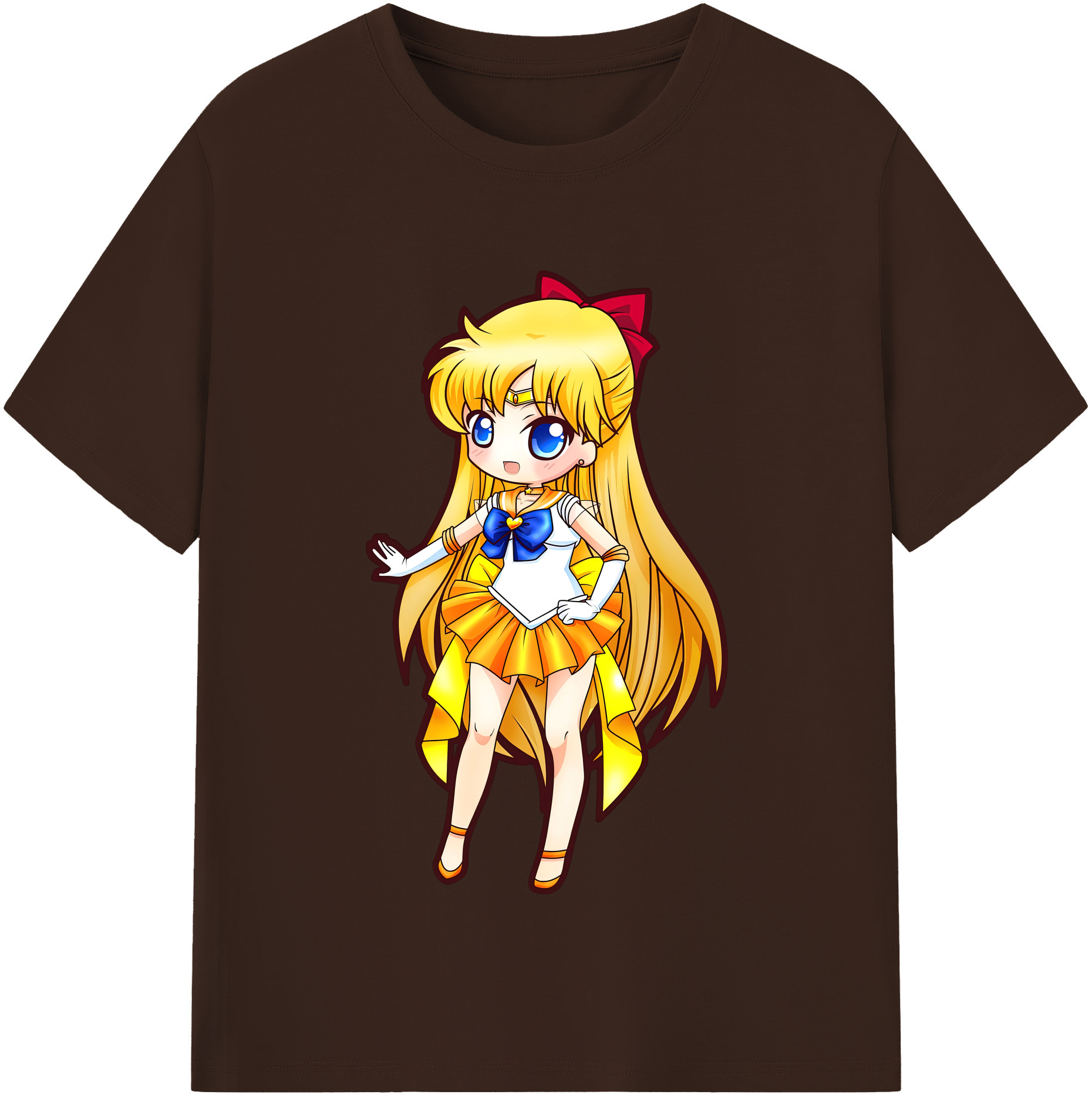 （画像用） 美少女戦士セーラームーン 愛野 美奈子 あいの みなこ Sailor Moon Aino Minako 綿100％半袖Tシャツ（フロントプリント）