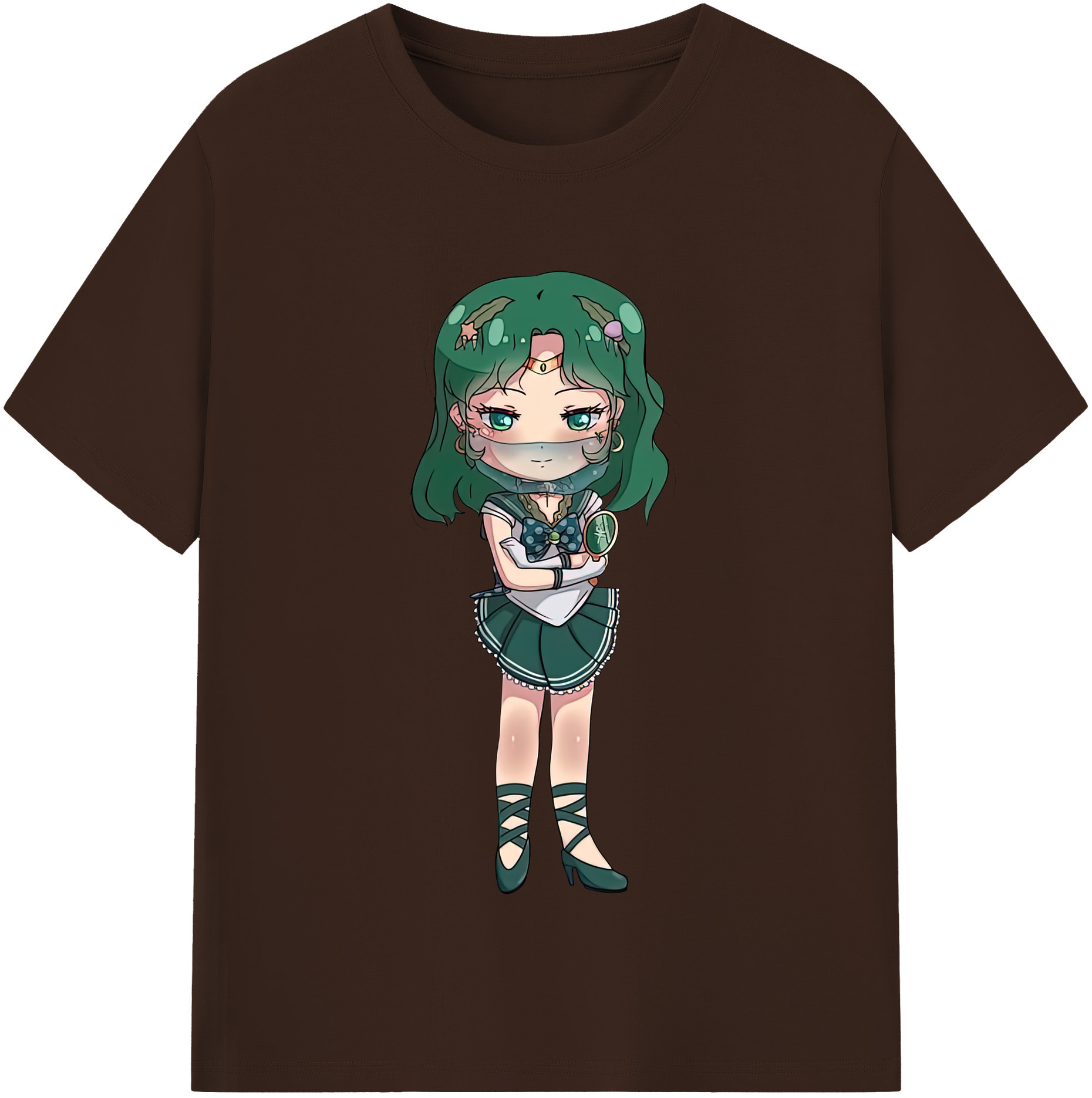 （画像用） 美少女戦士セーラームーン 海王 みちる（かいおう みちる） Sailor Moon Kaiou Michiru 綿100％半袖Tシャツ（フロントプリント）