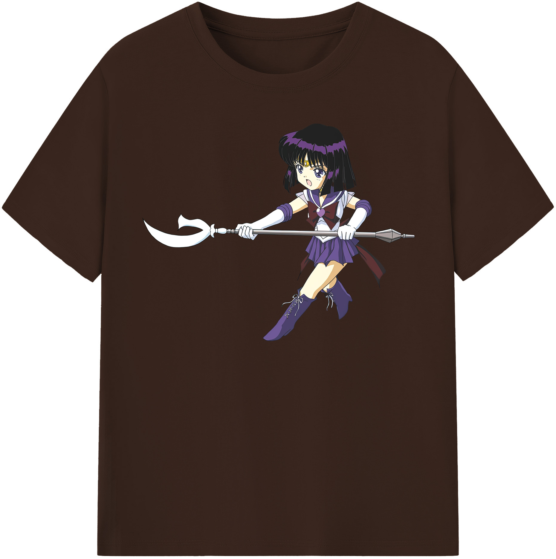 （画像用） 美少女戦士セーラームーン 土萠ほたる Sailor Moon Tomoe Hotaru （セーラーサターン；Sailor Saturn） 綿100％半袖Tシャツ（フロントプリント）