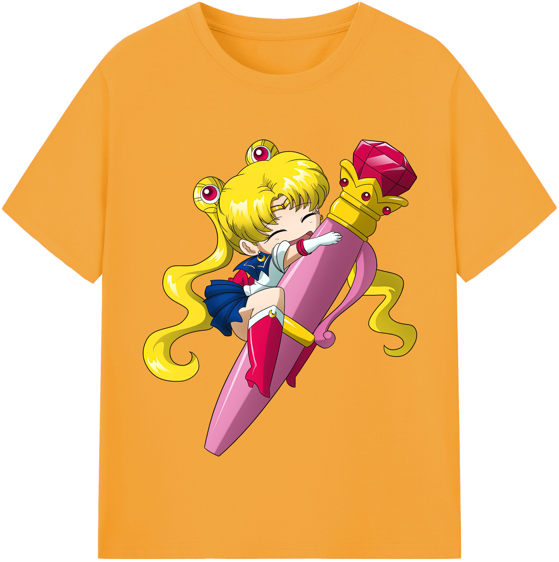 （画像用） 美少女戦士セーラームーン 月野 うさぎ つきの うさぎ Sailor Moon Tsukino Usagi 綿100％半袖Tシャツ（フロントプリント）