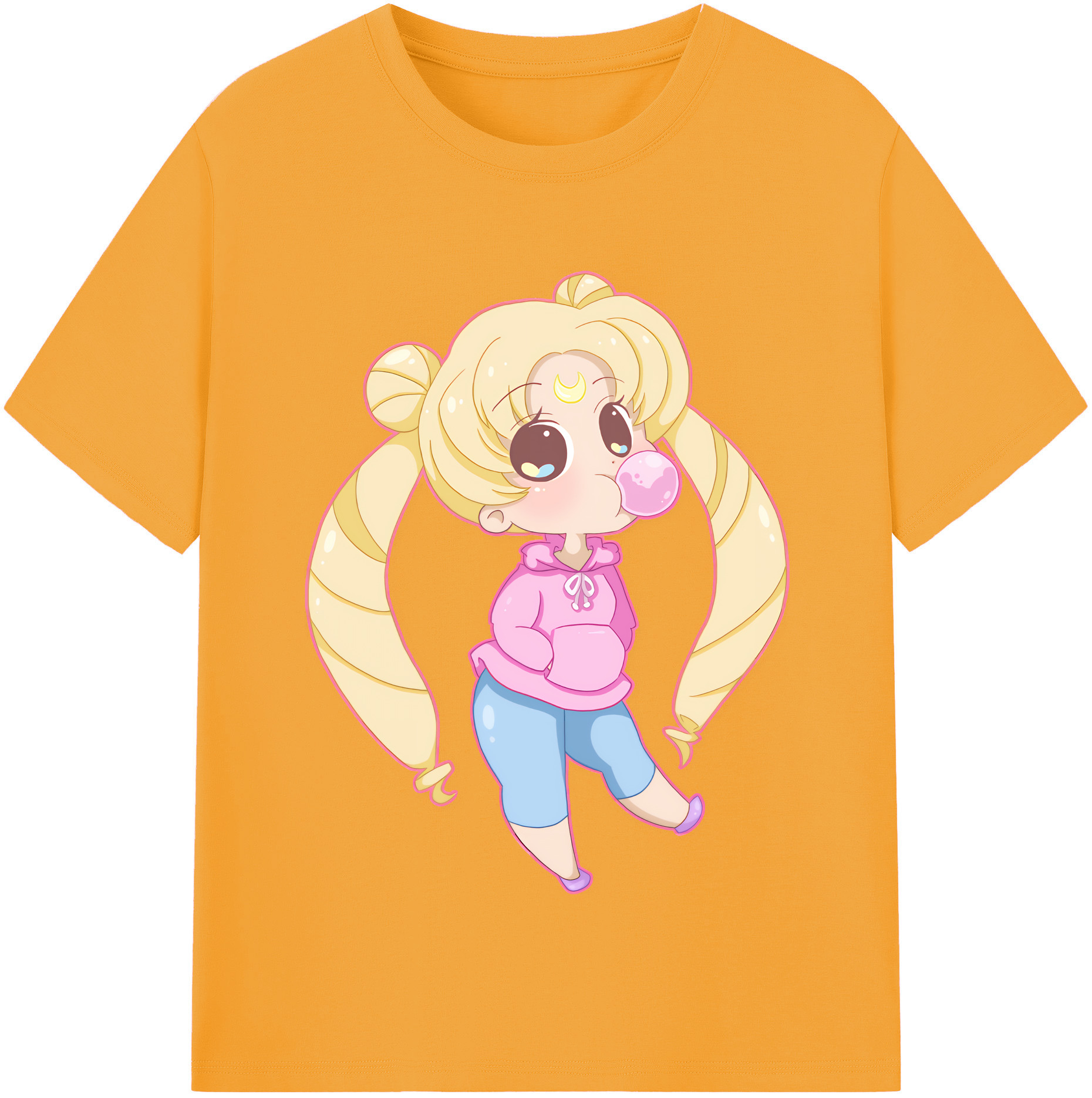 （画像用） 美少女戦士セーラームーン 愛野 美奈子 あいの みなこ Sailor Moon Aino Minako 綿100％半袖Tシャツ（フロントプリント）
