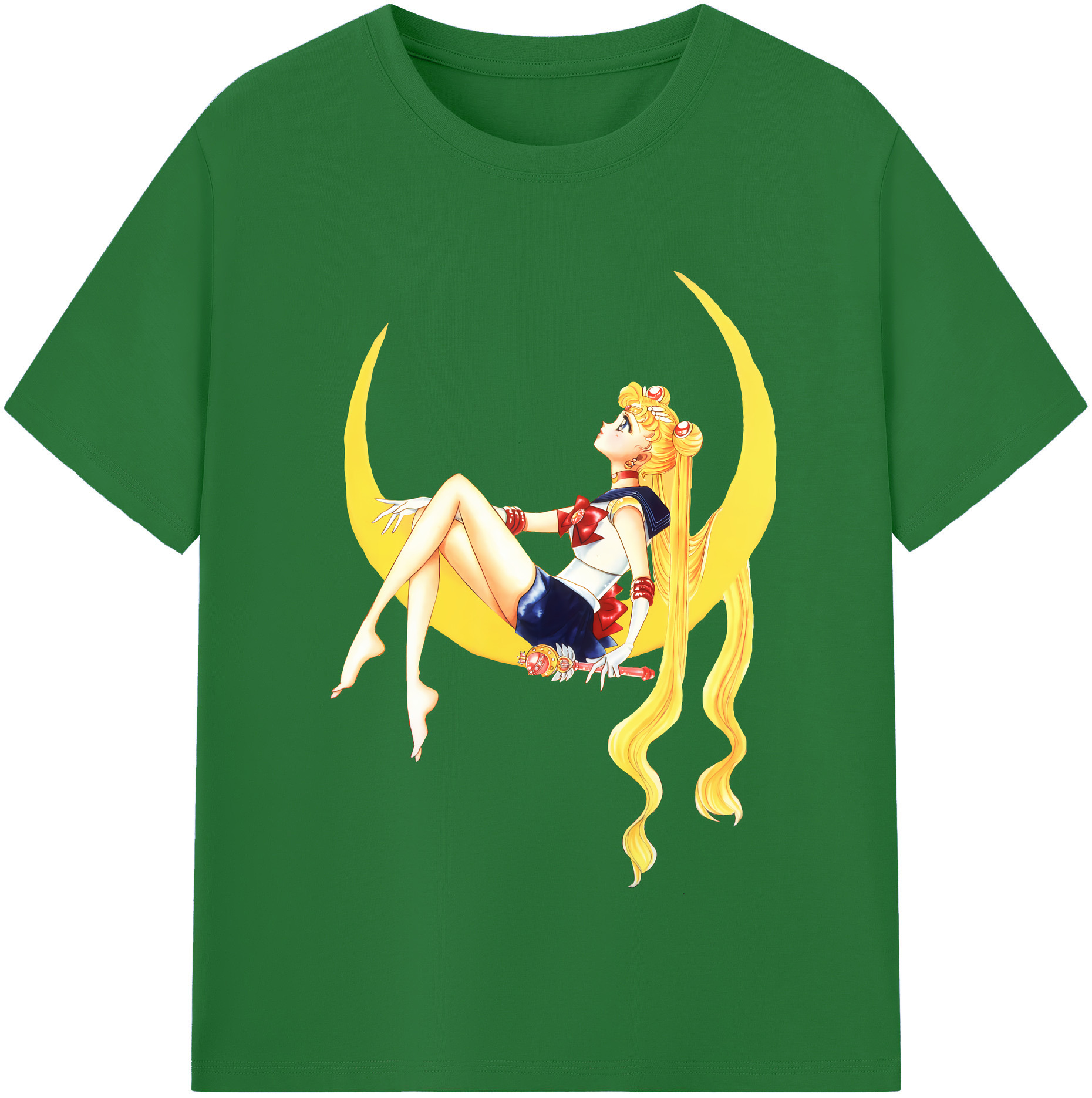 （画像用） 美少女戦士セーラームーン 月野 うさぎ つきの うさぎ Sailor Moon Tsukino Usagi 綿100％半袖Tシャツ（フロントプリント）