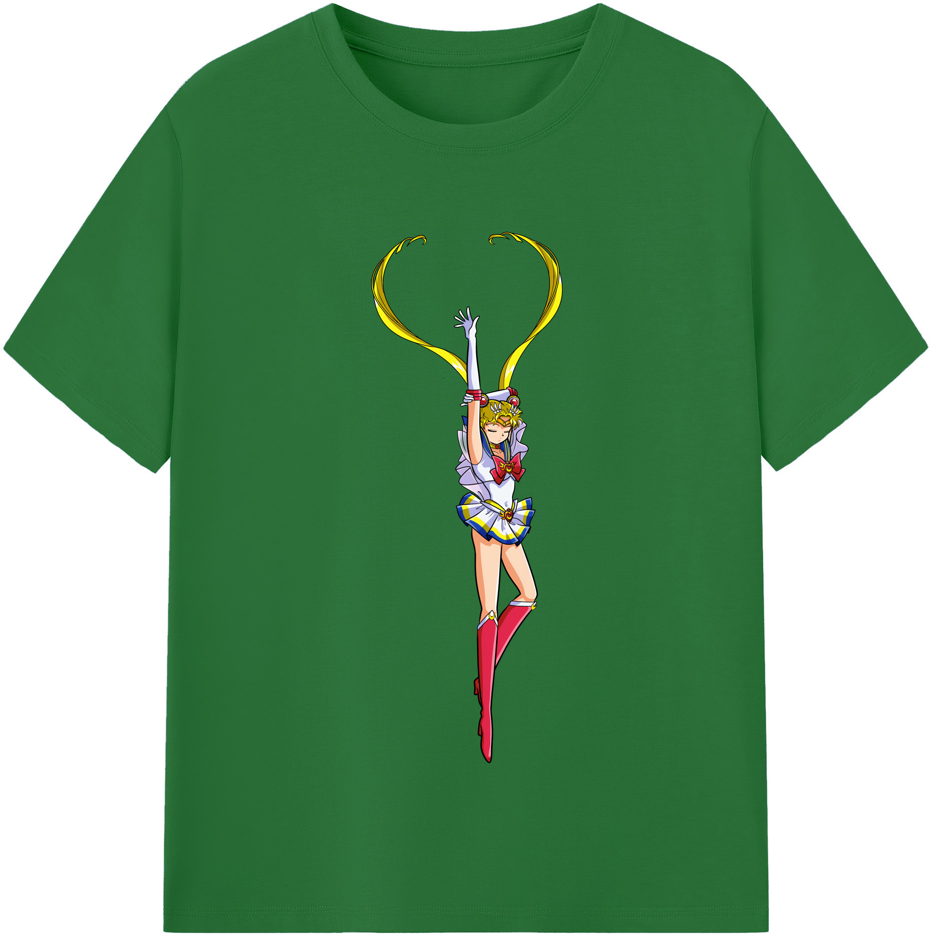 （画像用） 美少女戦士セーラームーン 月野 うさぎ つきの うさぎ Sailor Moon Tsukino Usagi 綿100％半袖Tシャツ（フロントプリント）